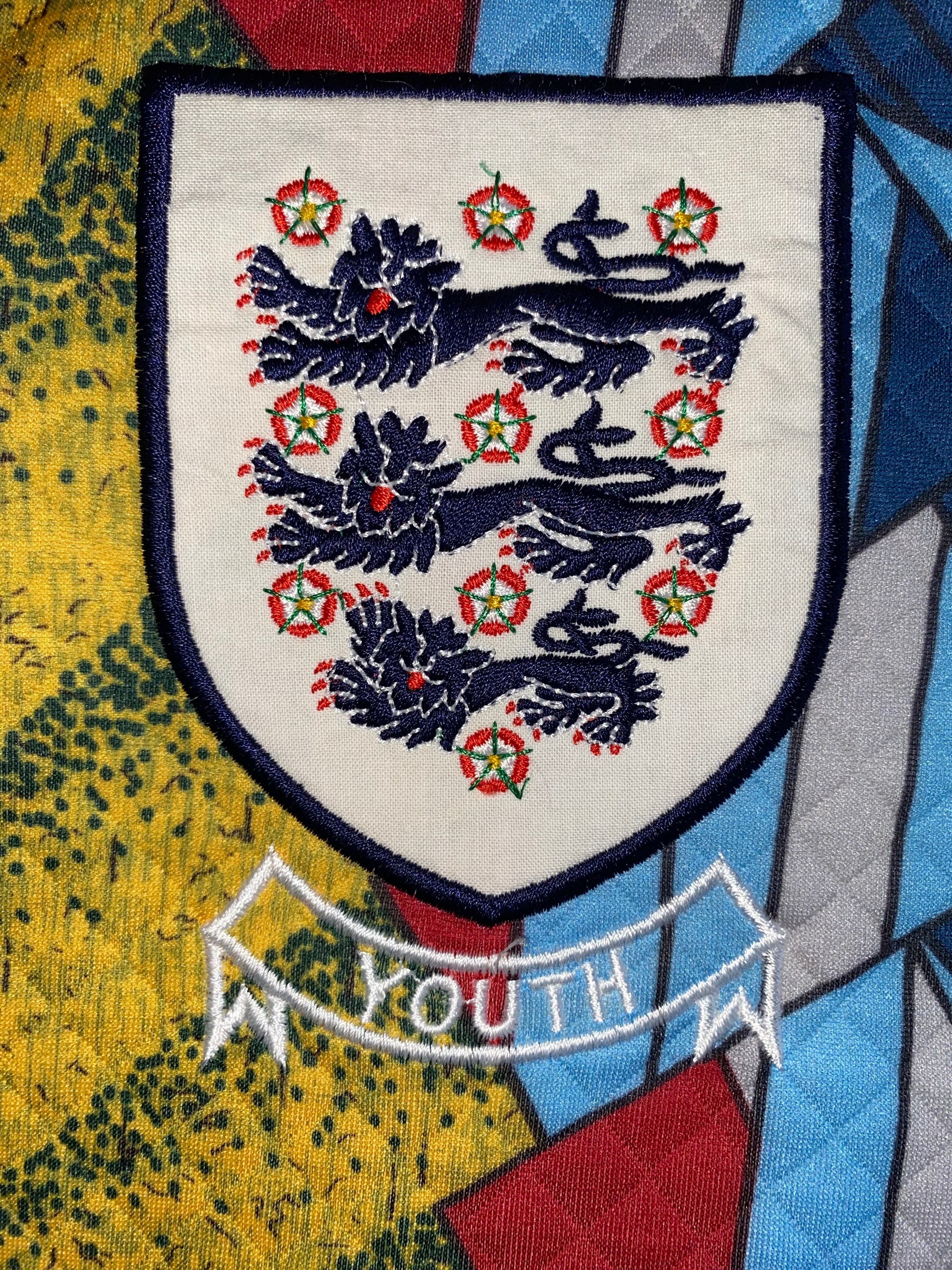 1994 ENGLAND MATCH WORN YOUTH UMBRO GOALKEEPERS SHIRT #1