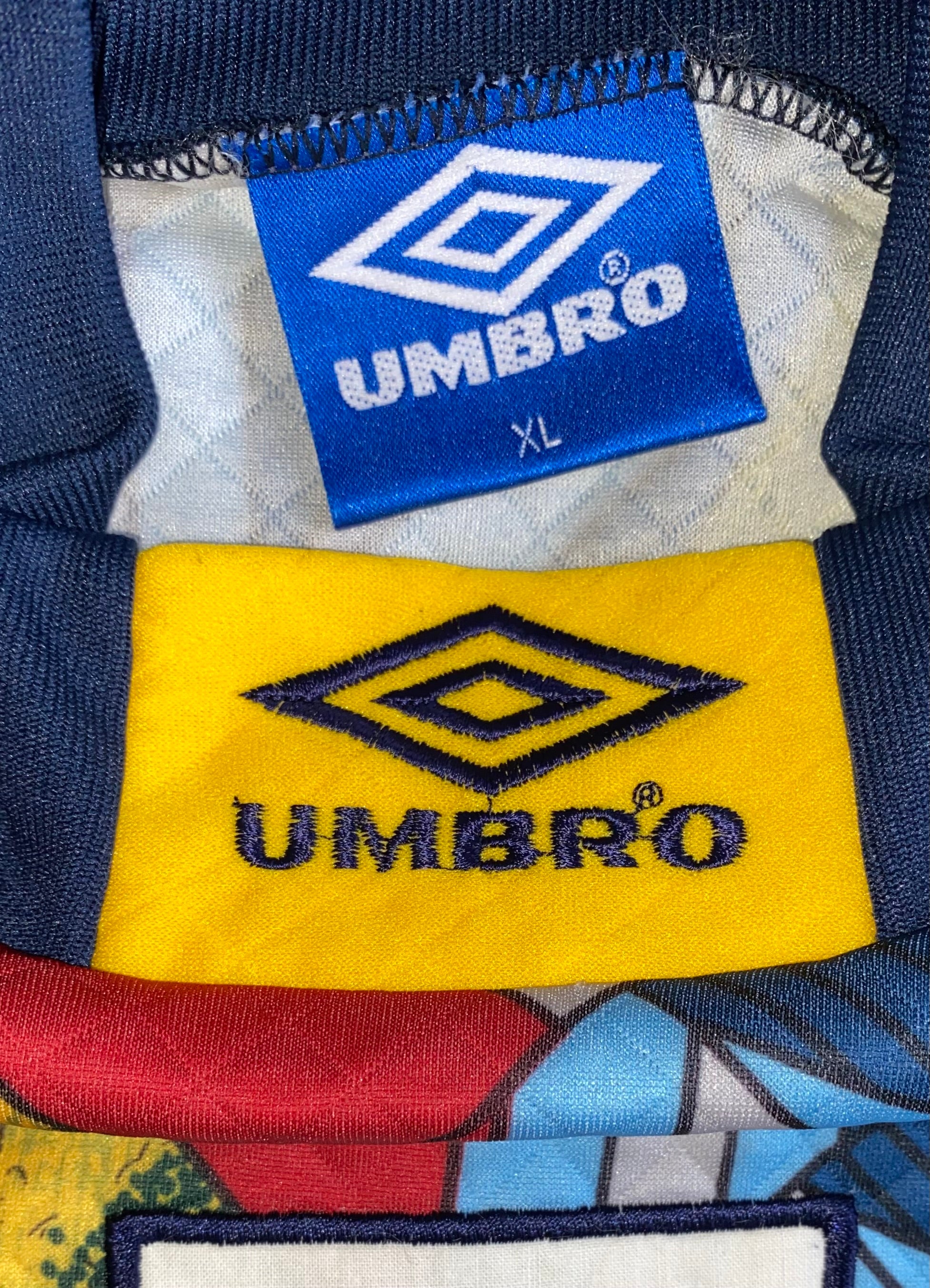 1994 ENGLAND MATCH WORN YOUTH UMBRO GOALKEEPERS SHIRT #1