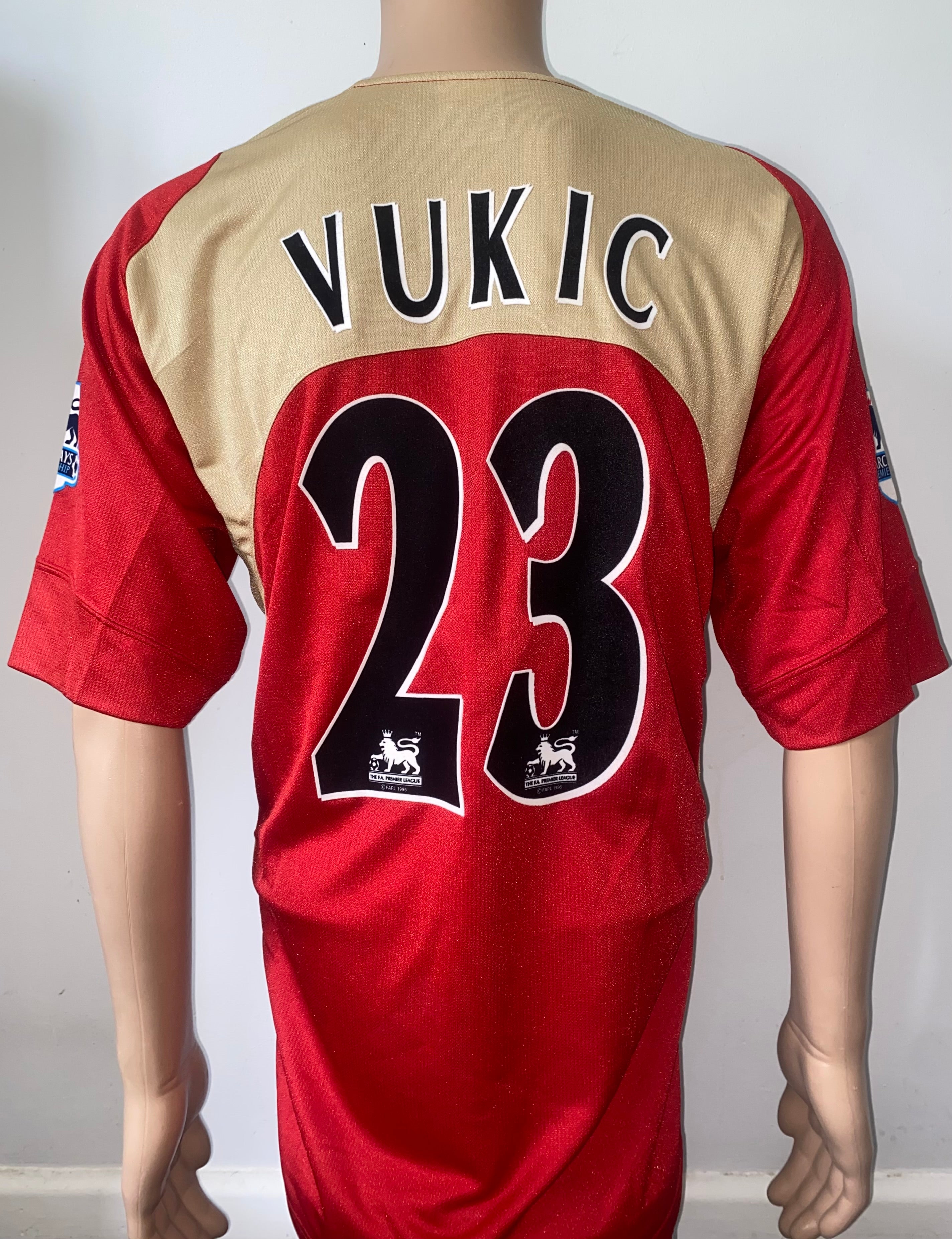 2005/06 PORTSMOUTH MATCH WORN AWAY SHIRT (VUKIC #23)