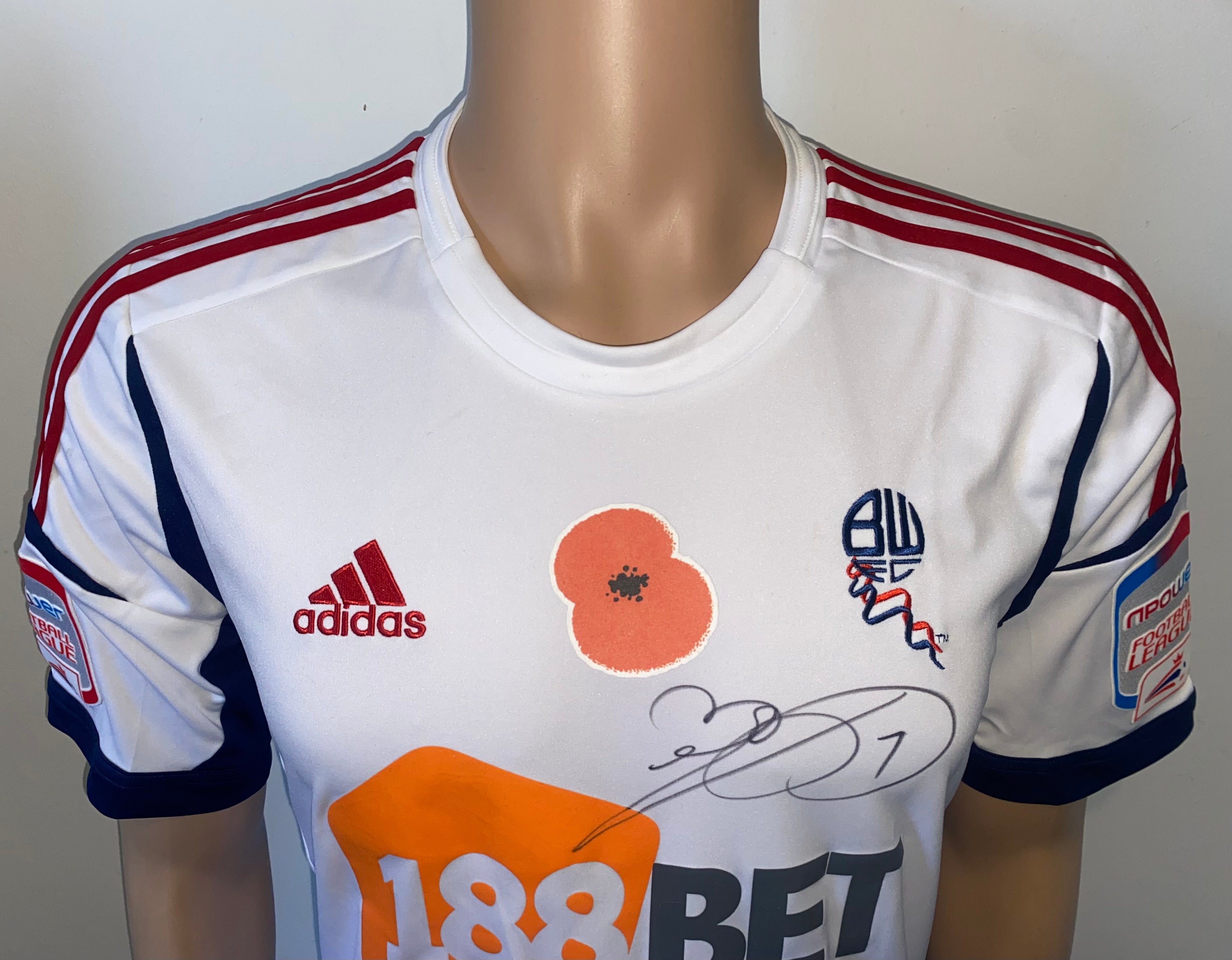 2012/13 BOLTON WANDERERS MATCH WORN HOME SHIRT (EAGLES #7 v BLACKPOOL)