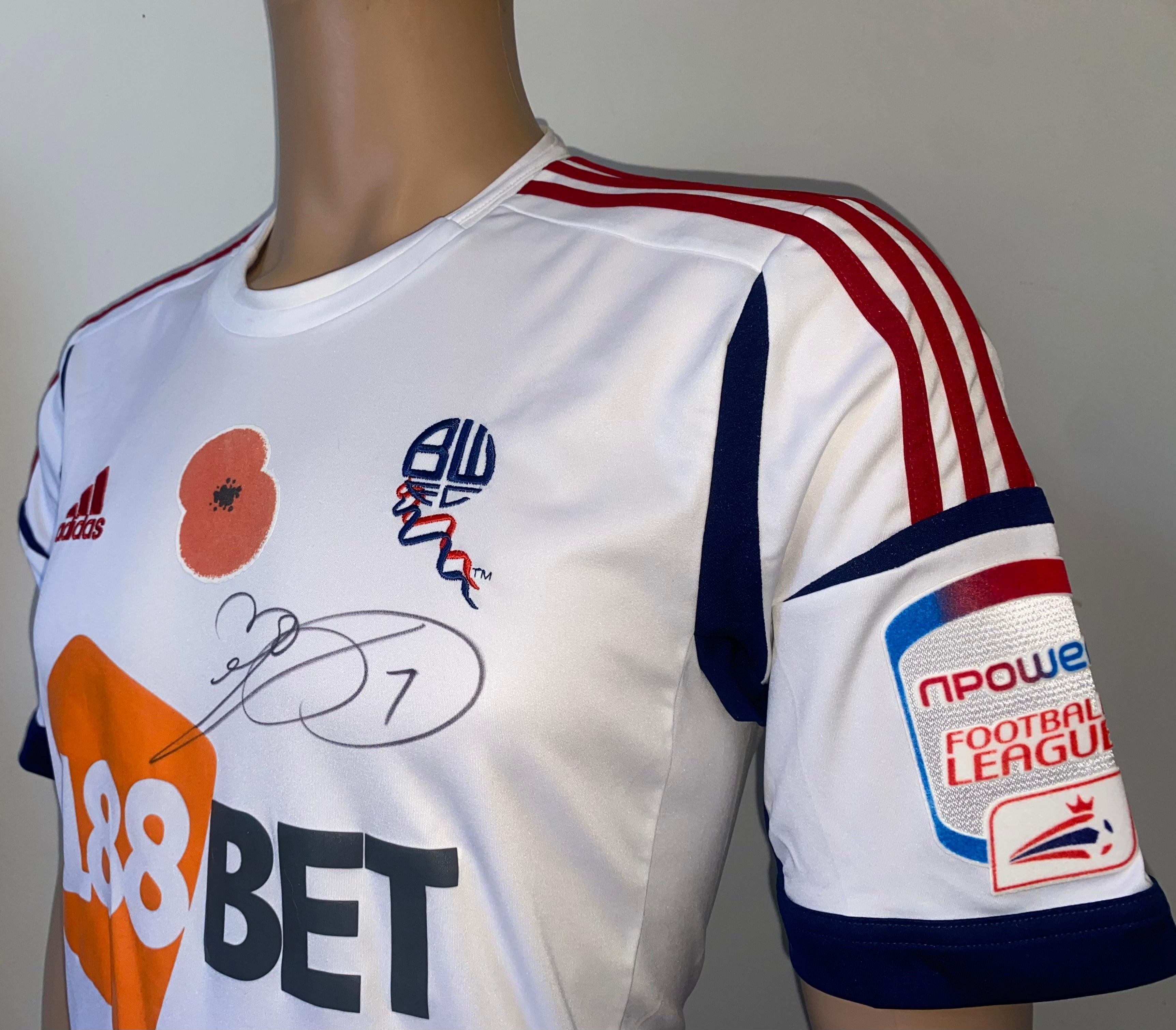 2012/13 BOLTON WANDERERS MATCH WORN HOME SHIRT (EAGLES #7 v BLACKPOOL)