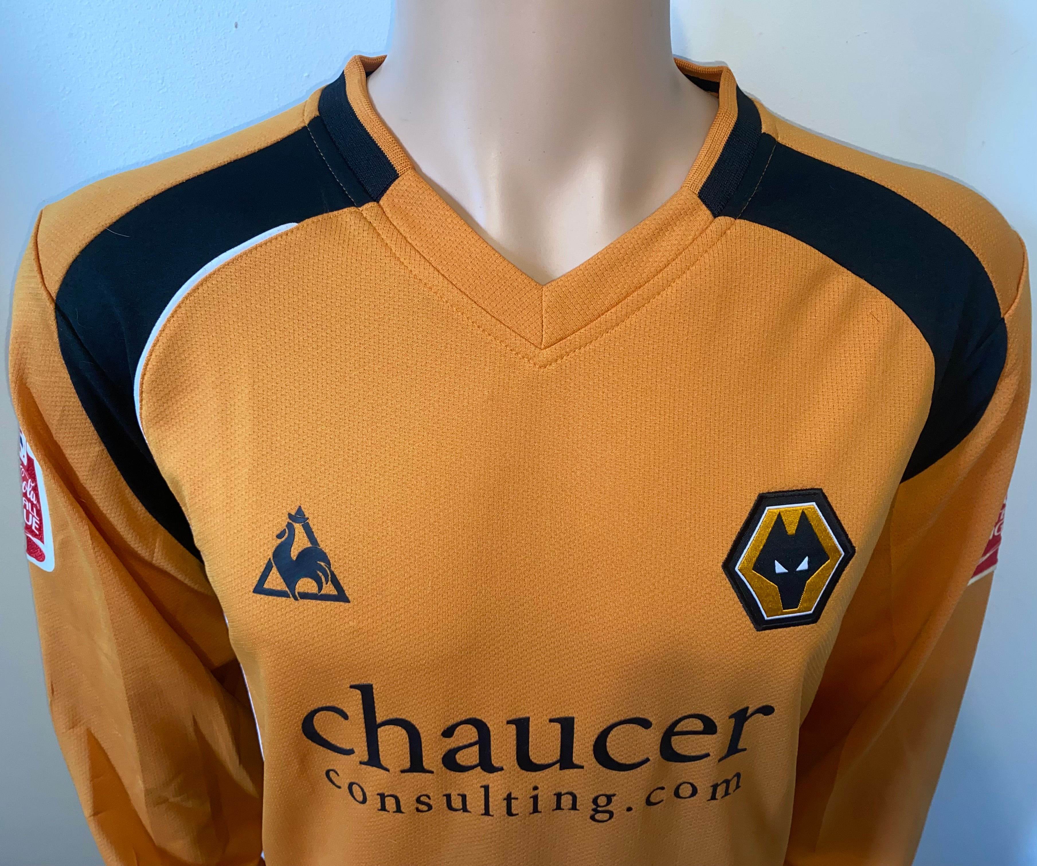 2008/09 WOLVERHAMPTON WANDERERS MATCH ISSUE HOME SHIRT (MALONE #42)
