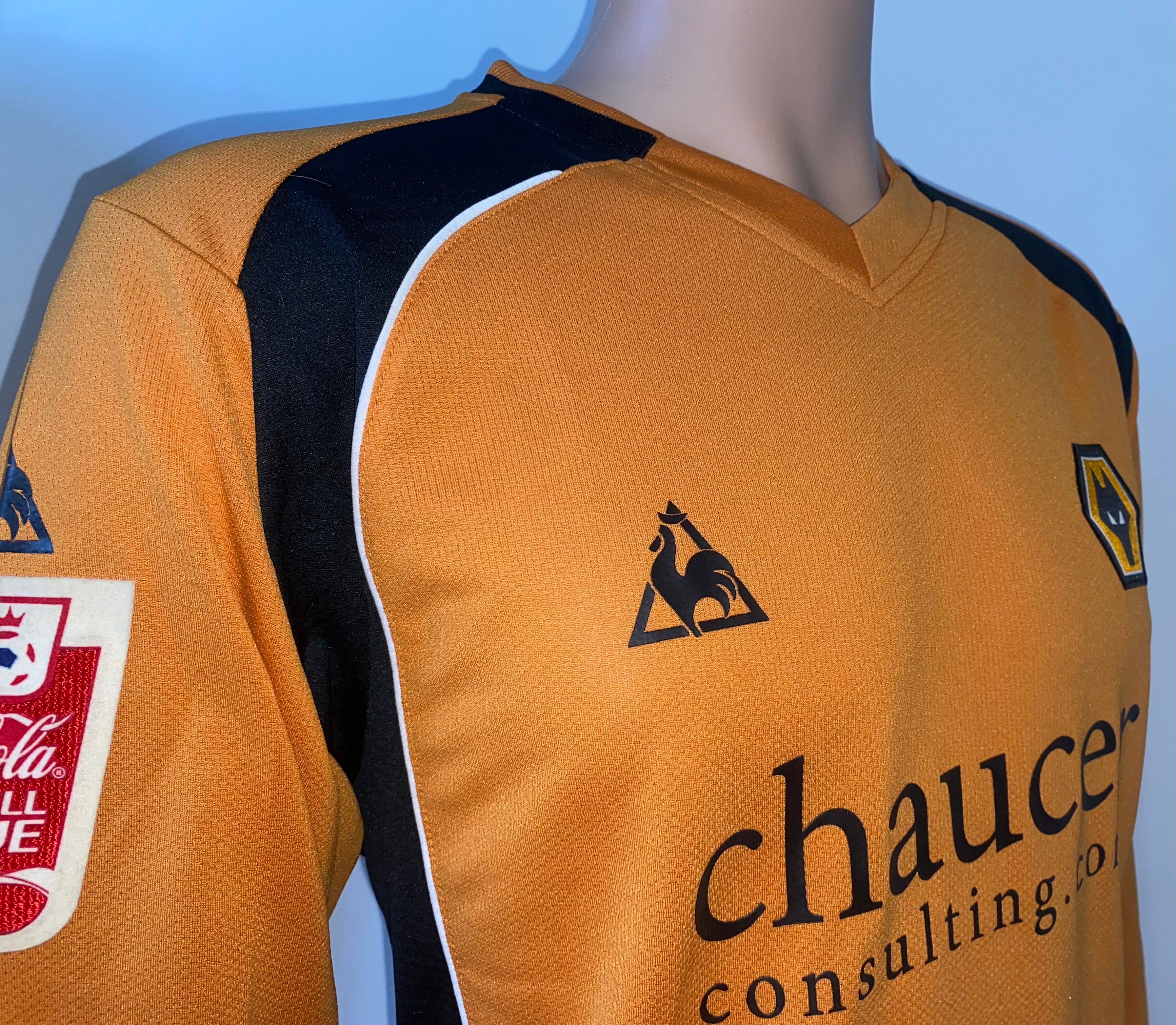 2008/09 WOLVERHAMPTON WANDERERS MATCH ISSUE HOME SHIRT (MALONE #42)