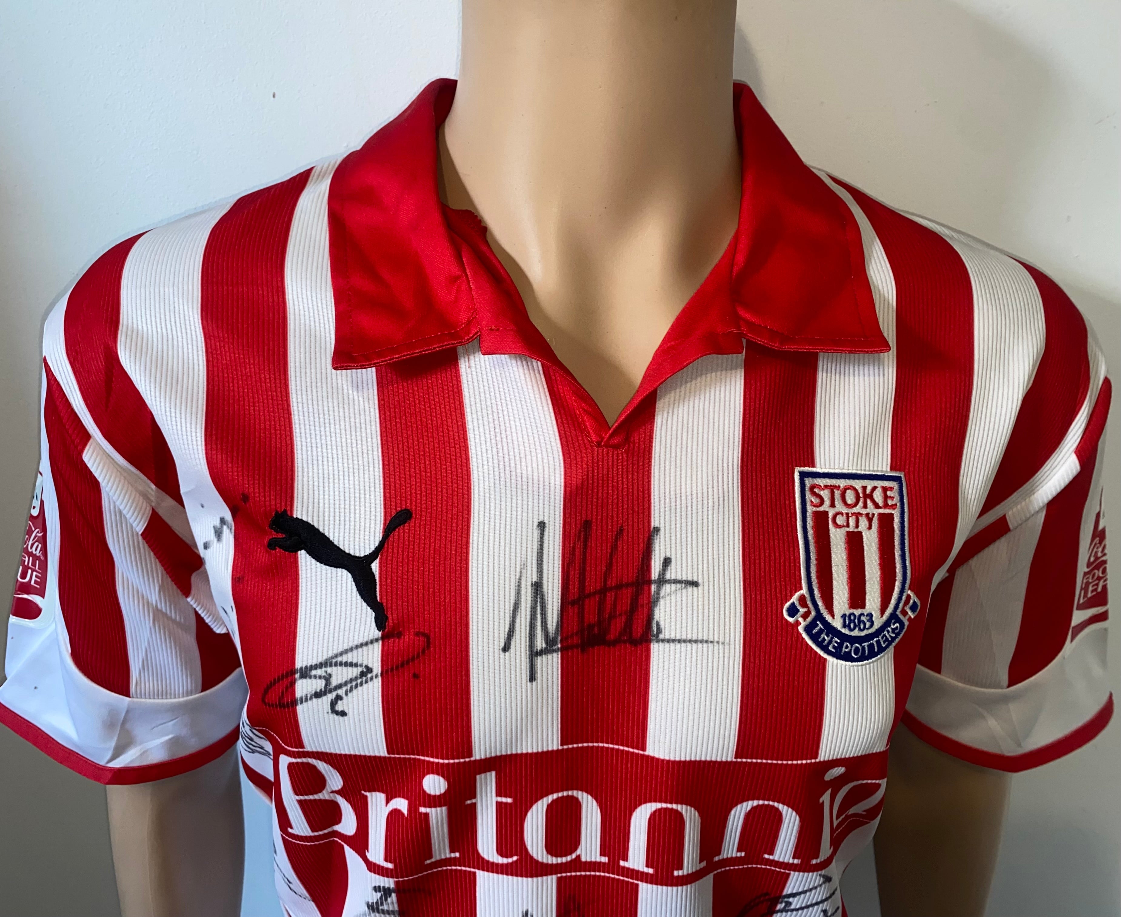 2004/05 STOKE CITY HOME MATCH WORN SHIRT (NOEL-WILLIAMS #9)