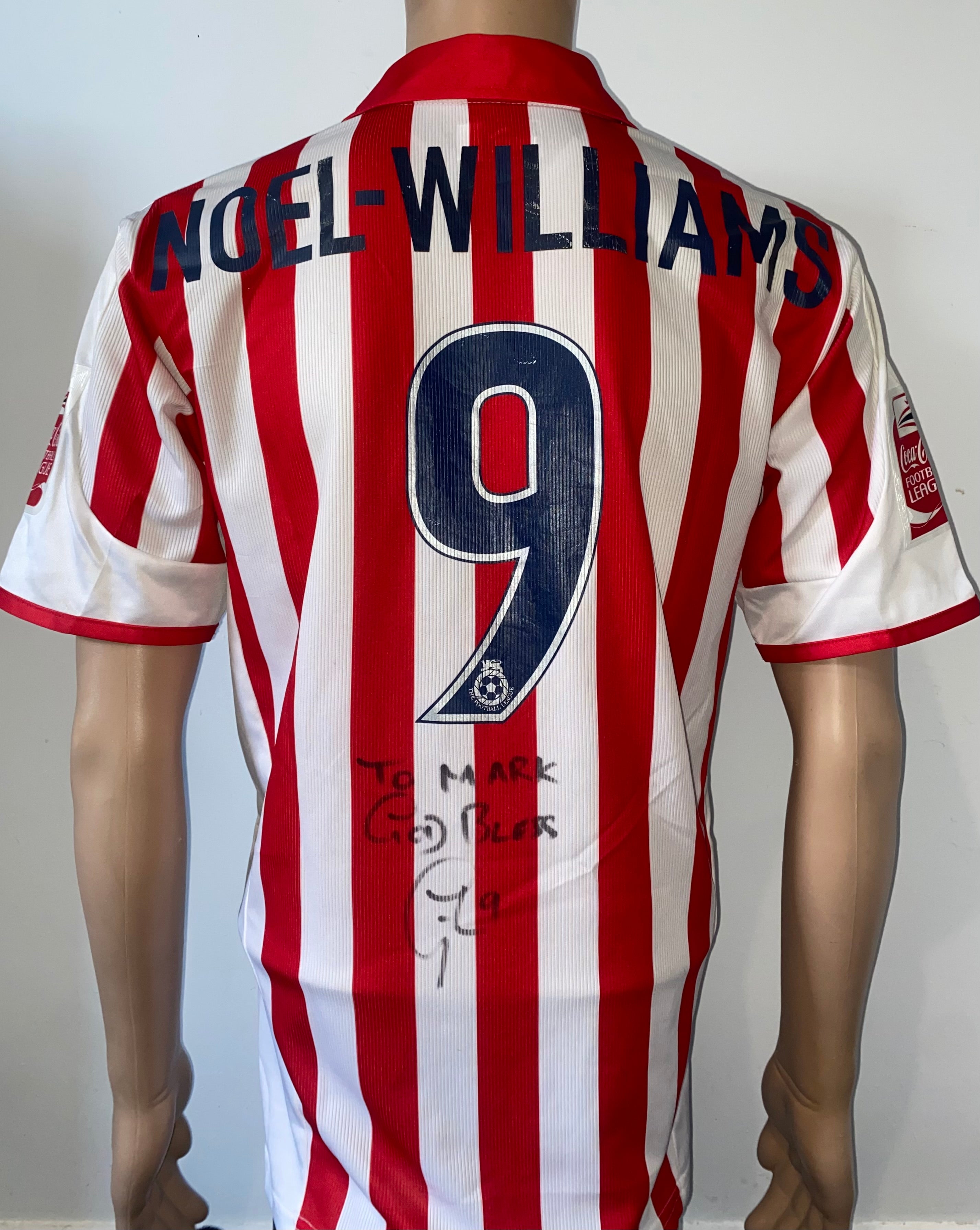 2004/05 STOKE CITY HOME MATCH WORN SHIRT (NOEL-WILLIAMS #9)