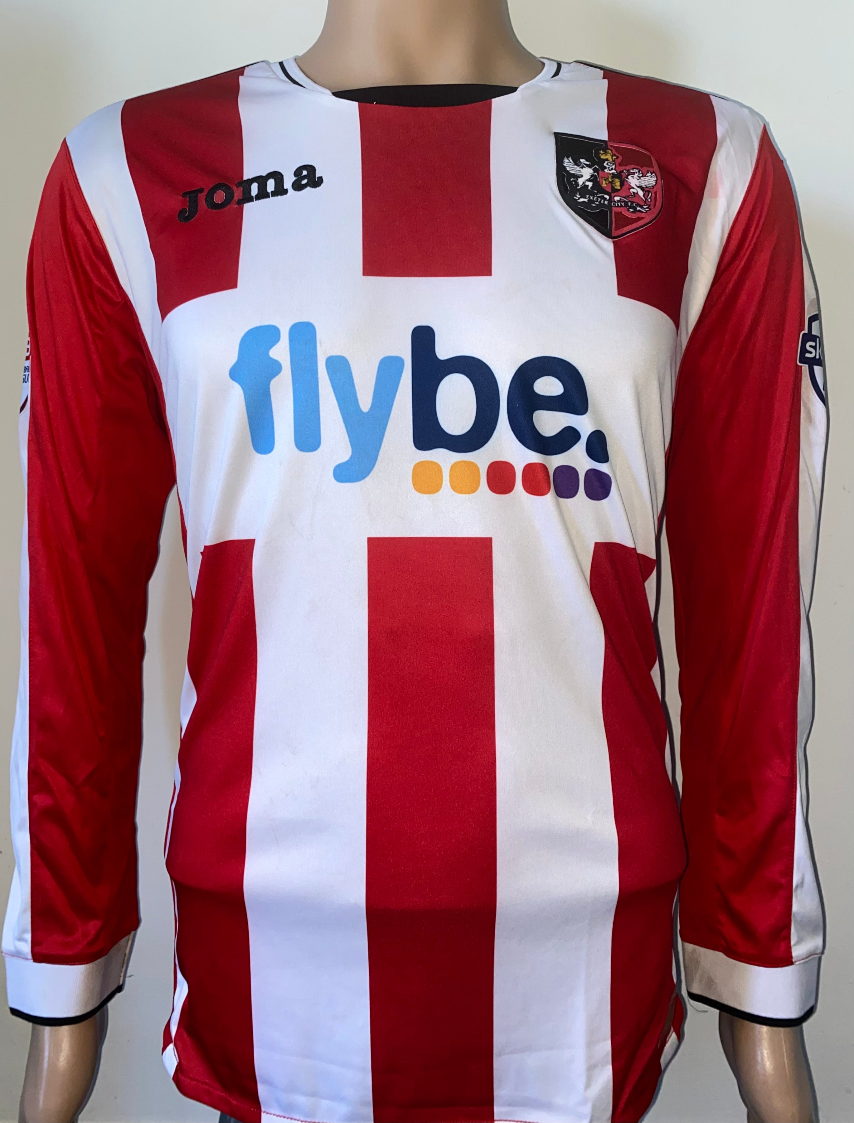 2013/14 EXETER CITY MATCH WORN HOME SHIRT (WOODMAN #3)