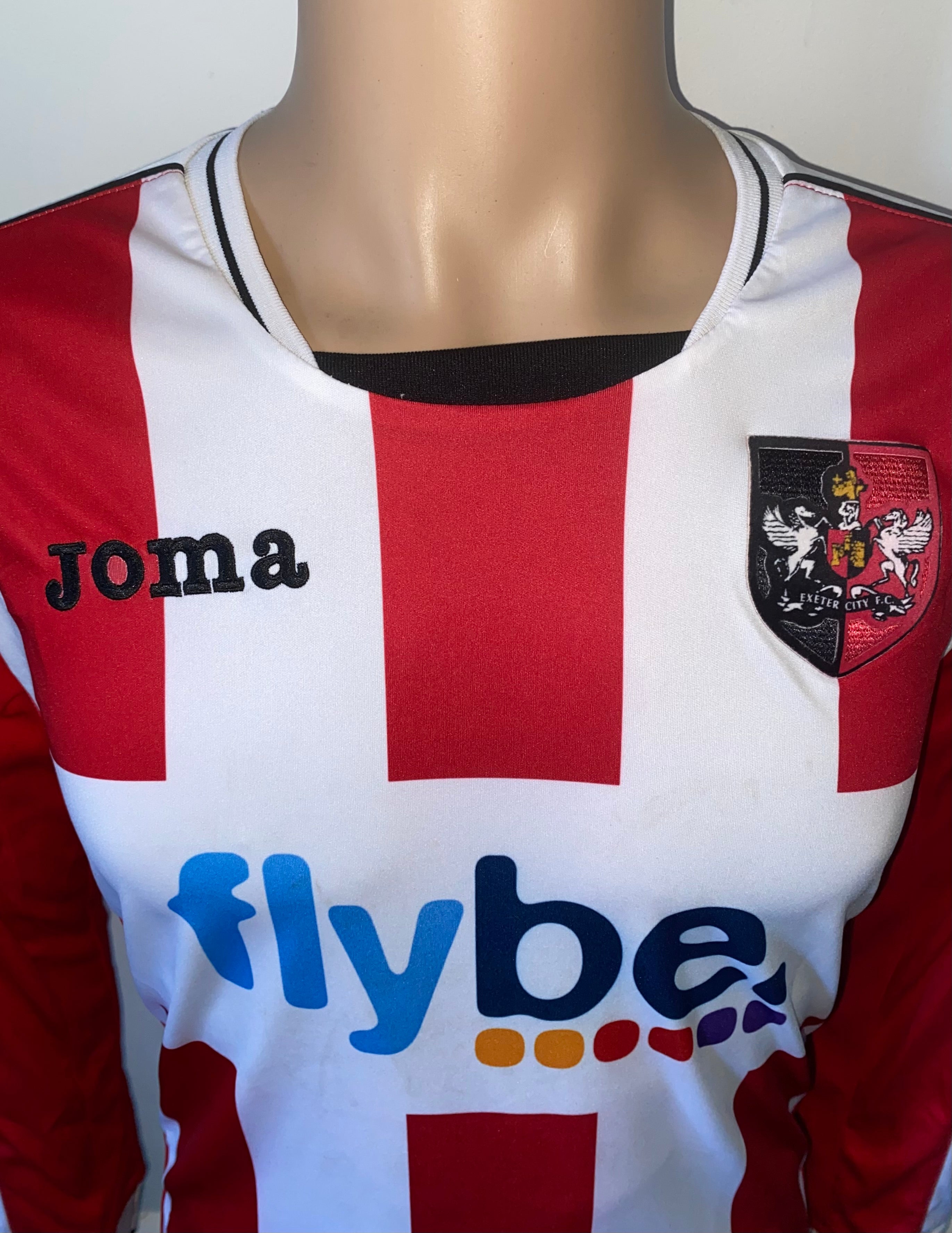 2013/14 EXETER CITY MATCH WORN HOME SHIRT (WOODMAN #3)