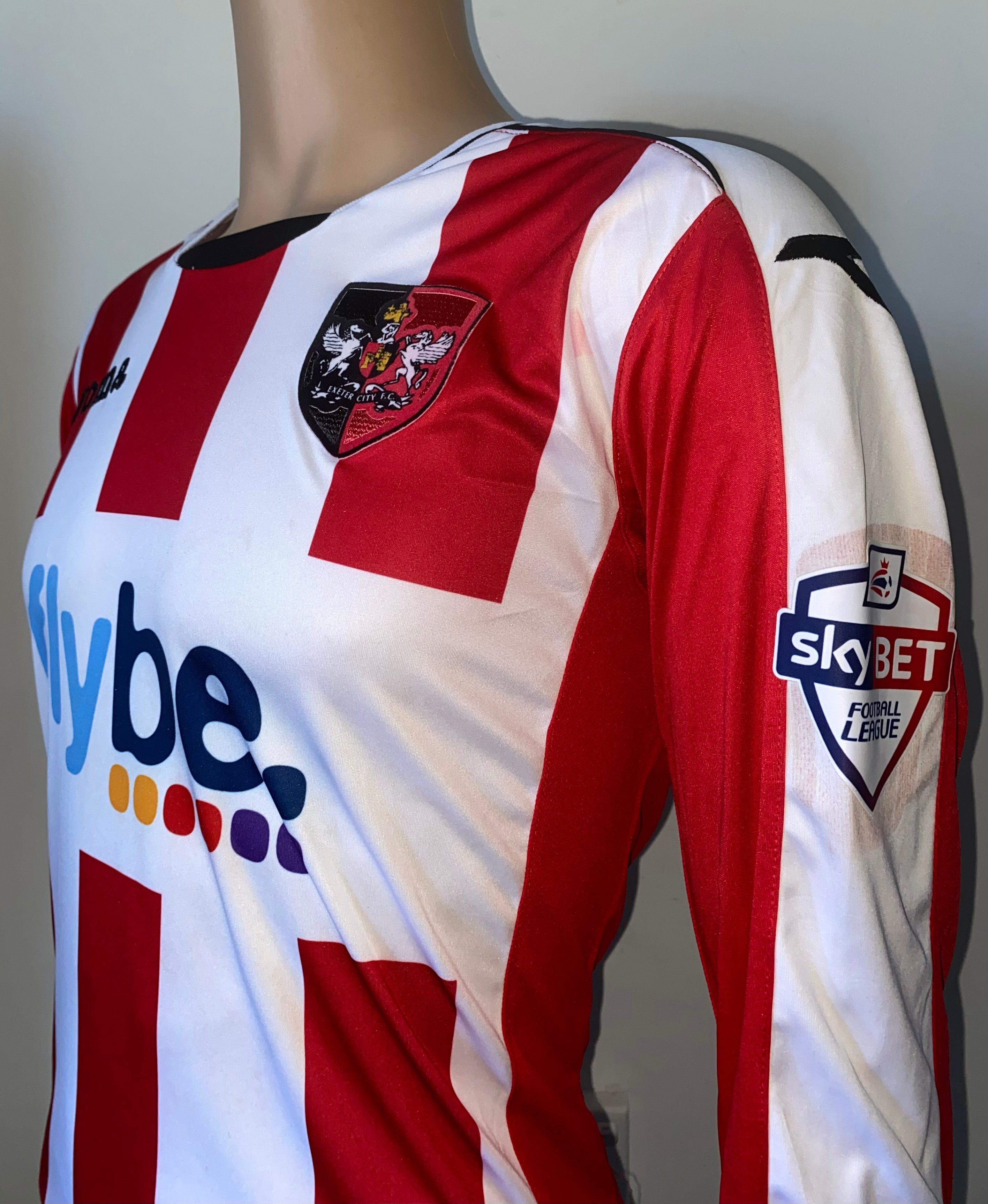 2013/14 EXETER CITY MATCH WORN HOME SHIRT (WOODMAN #3)