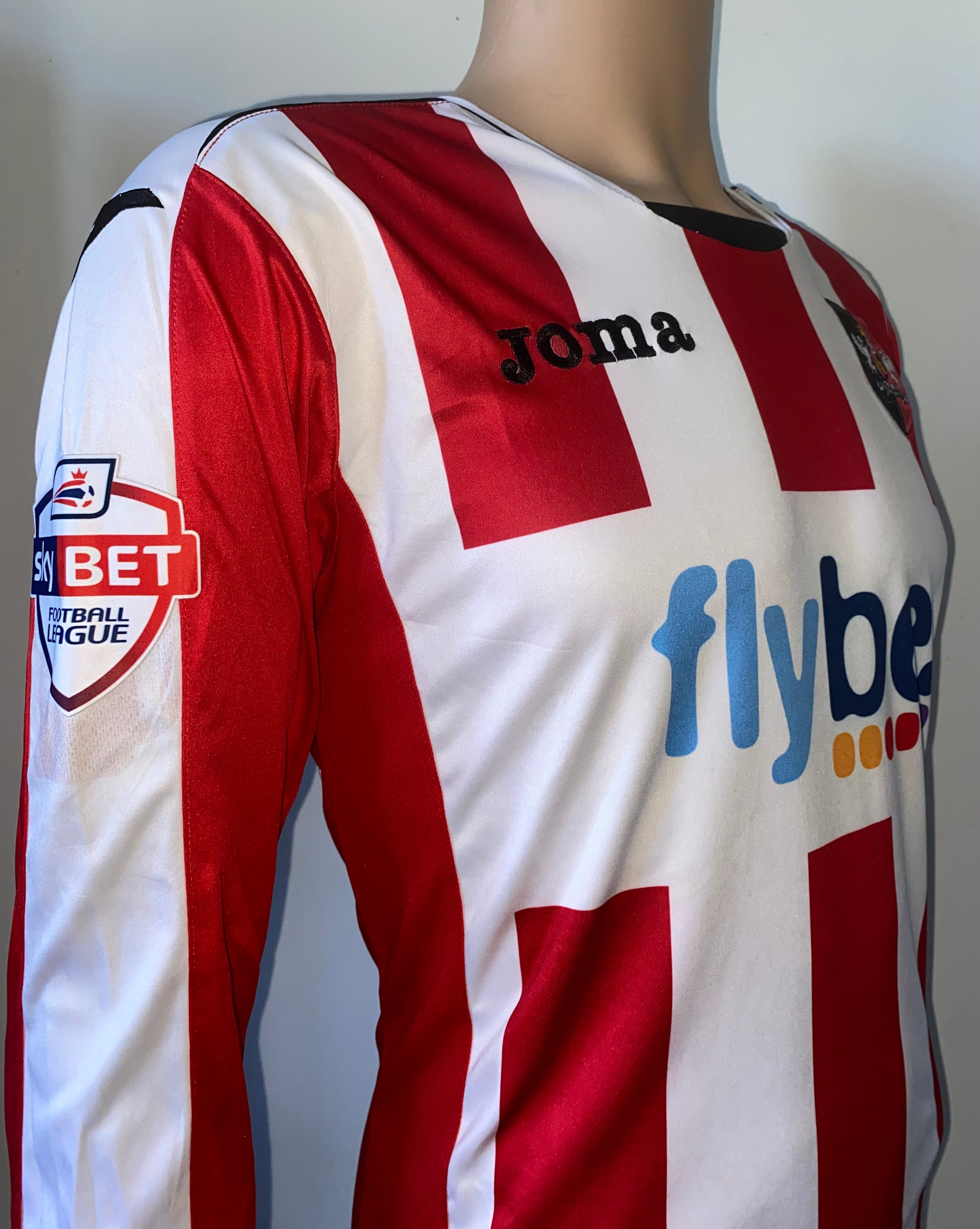 2013/14 EXETER CITY MATCH WORN HOME SHIRT (WOODMAN #3)