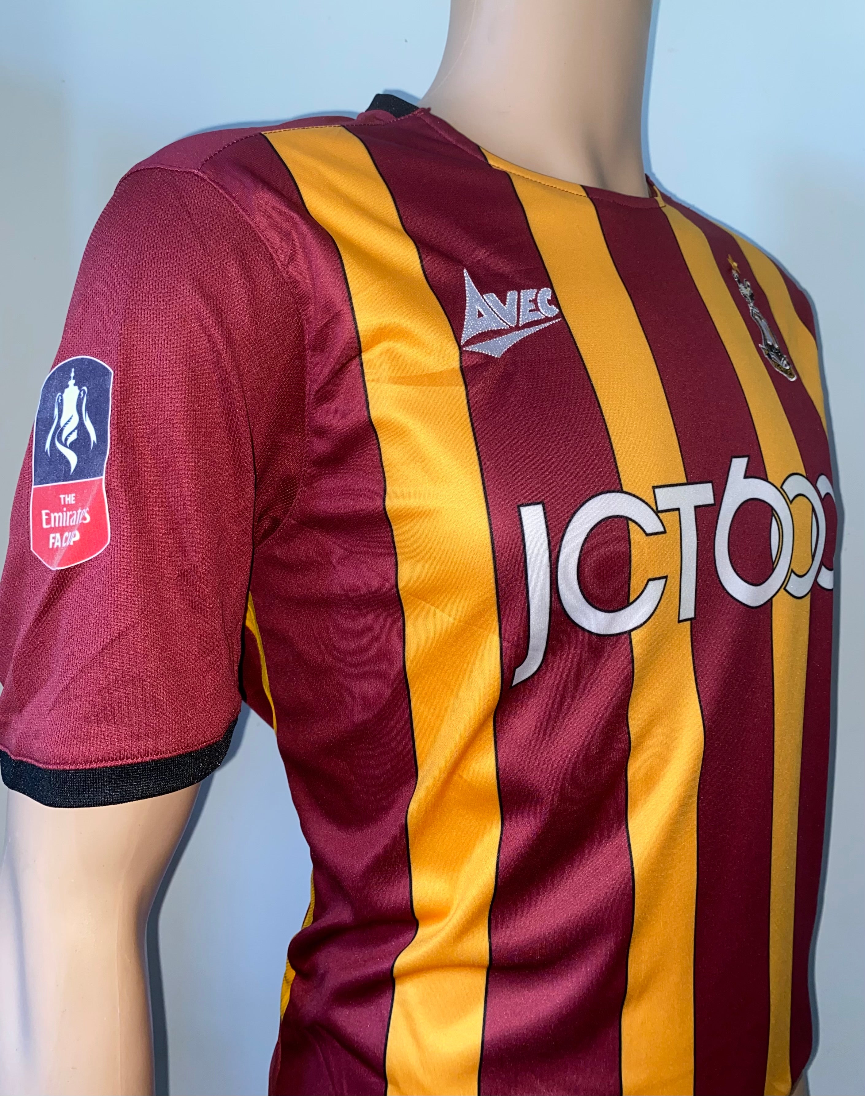 2019/20 BRADFORD CITY MATCH WORN HOME SHIRT (AKPAN #21 v SHREWSBURY TOWN FA CUP 1)