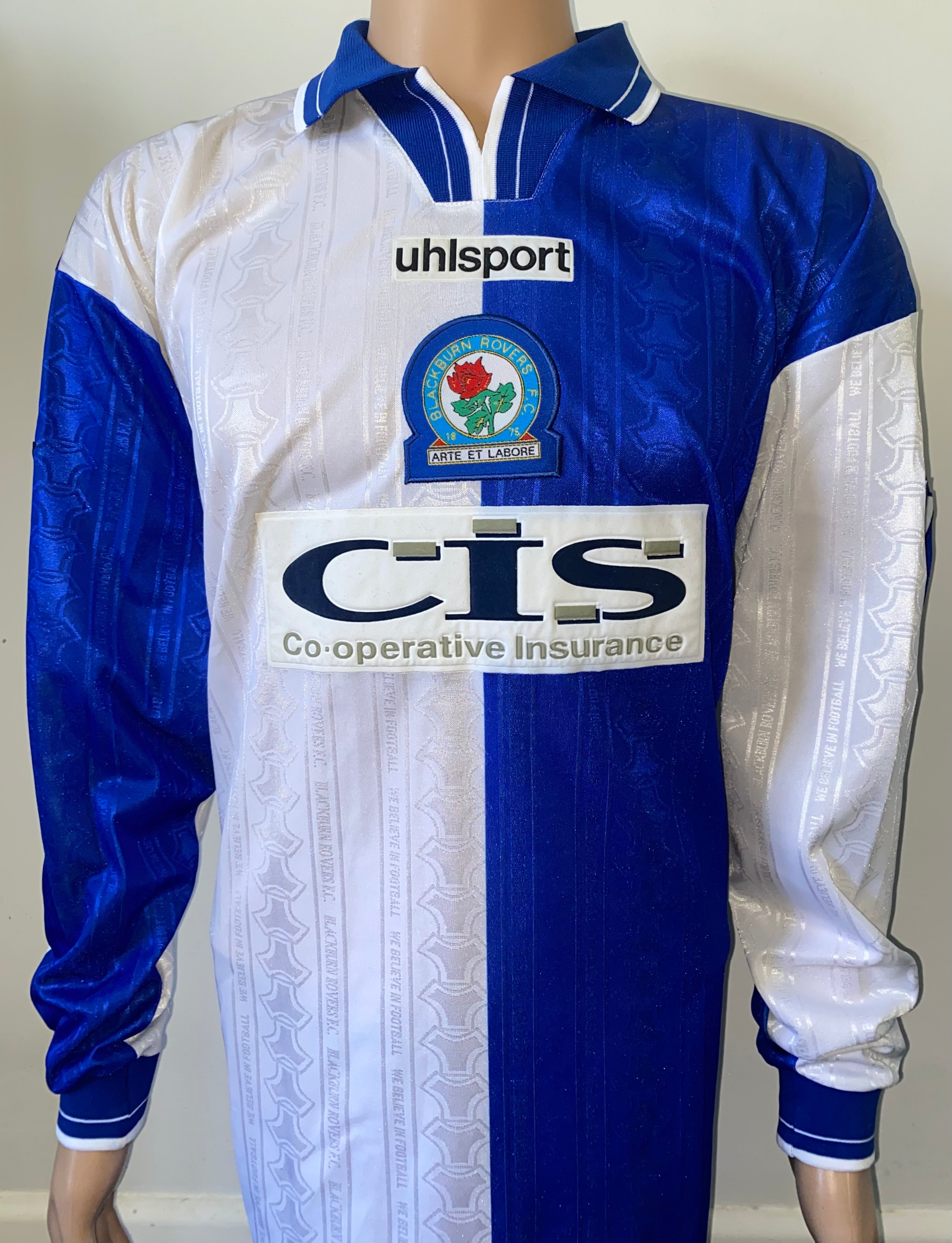 1998/99 BLACKBURN ROVERS MATCH WORN HOME SHIRT (SHERWOOD 4)