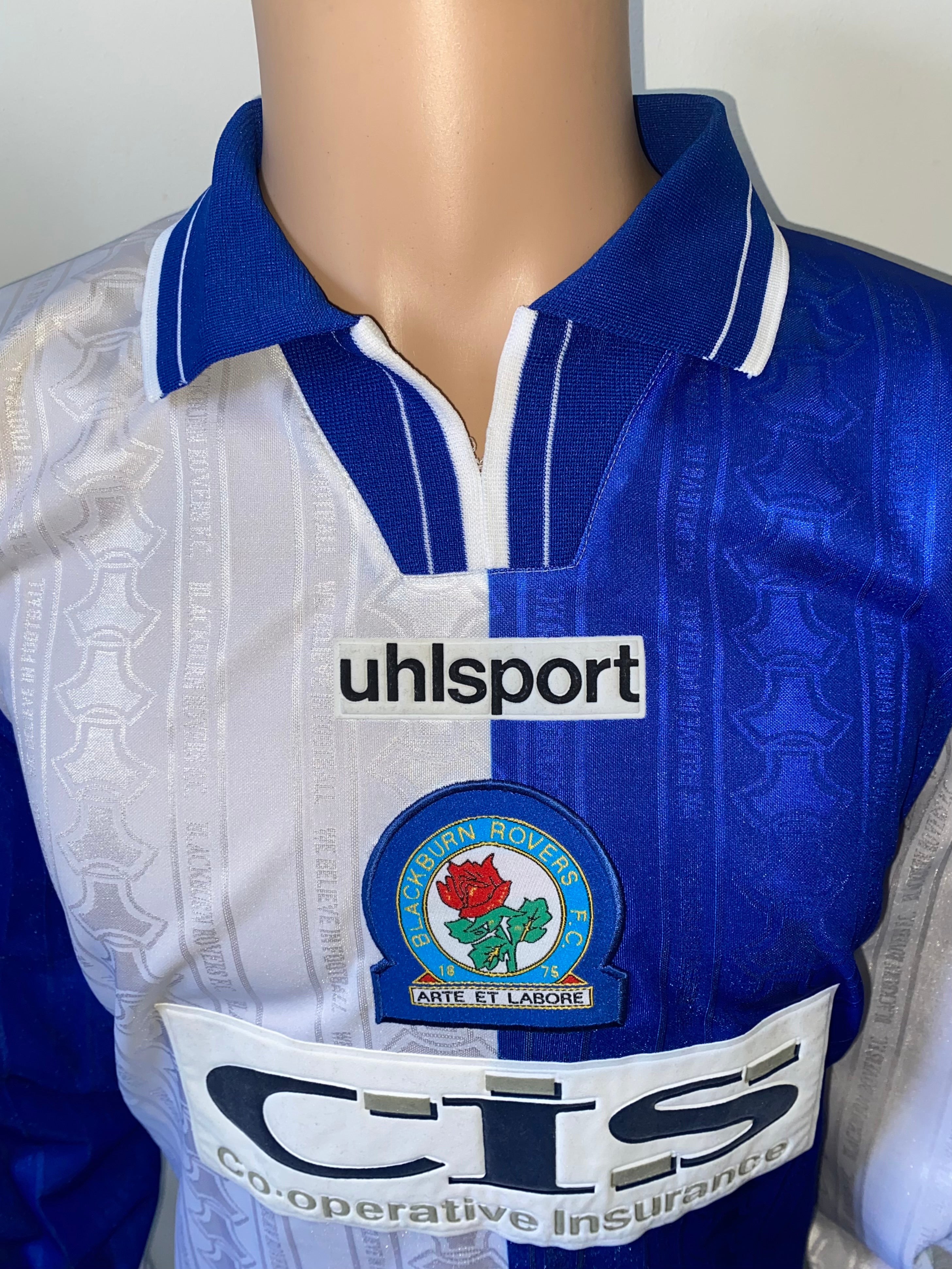 1998/99 BLACKBURN ROVERS MATCH WORN HOME SHIRT (SHERWOOD 4)