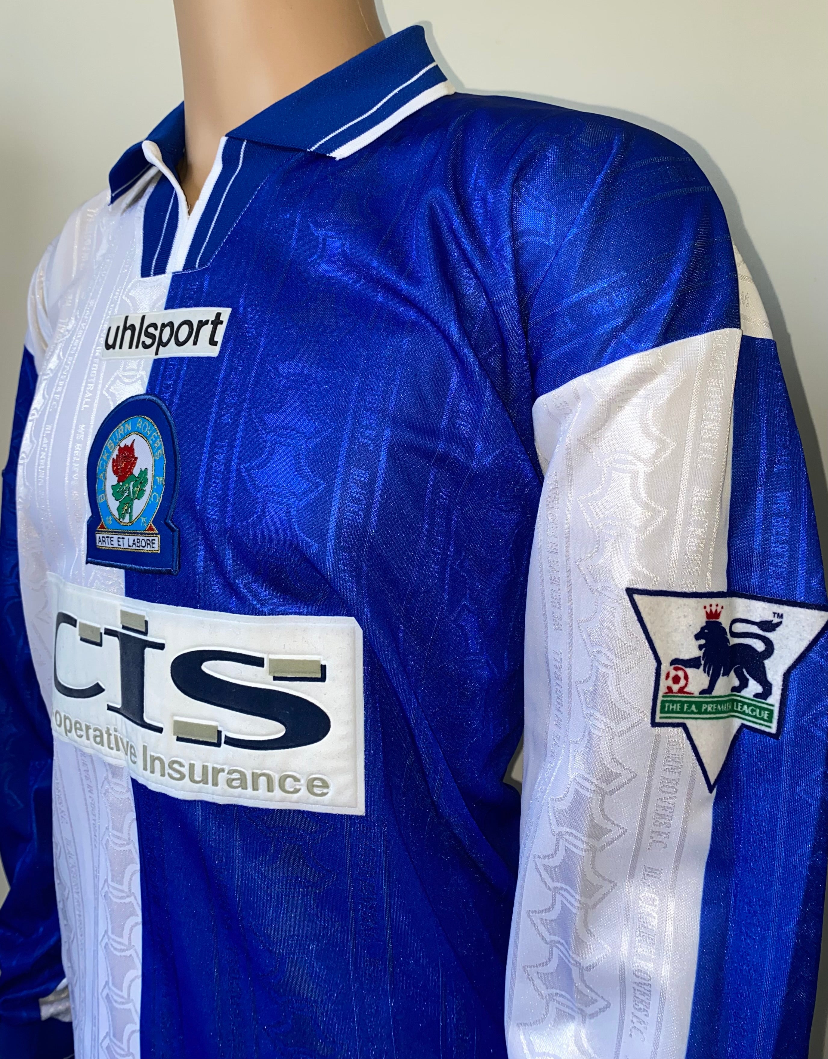 1998/99 BLACKBURN ROVERS MATCH WORN HOME SHIRT (SHERWOOD 4)