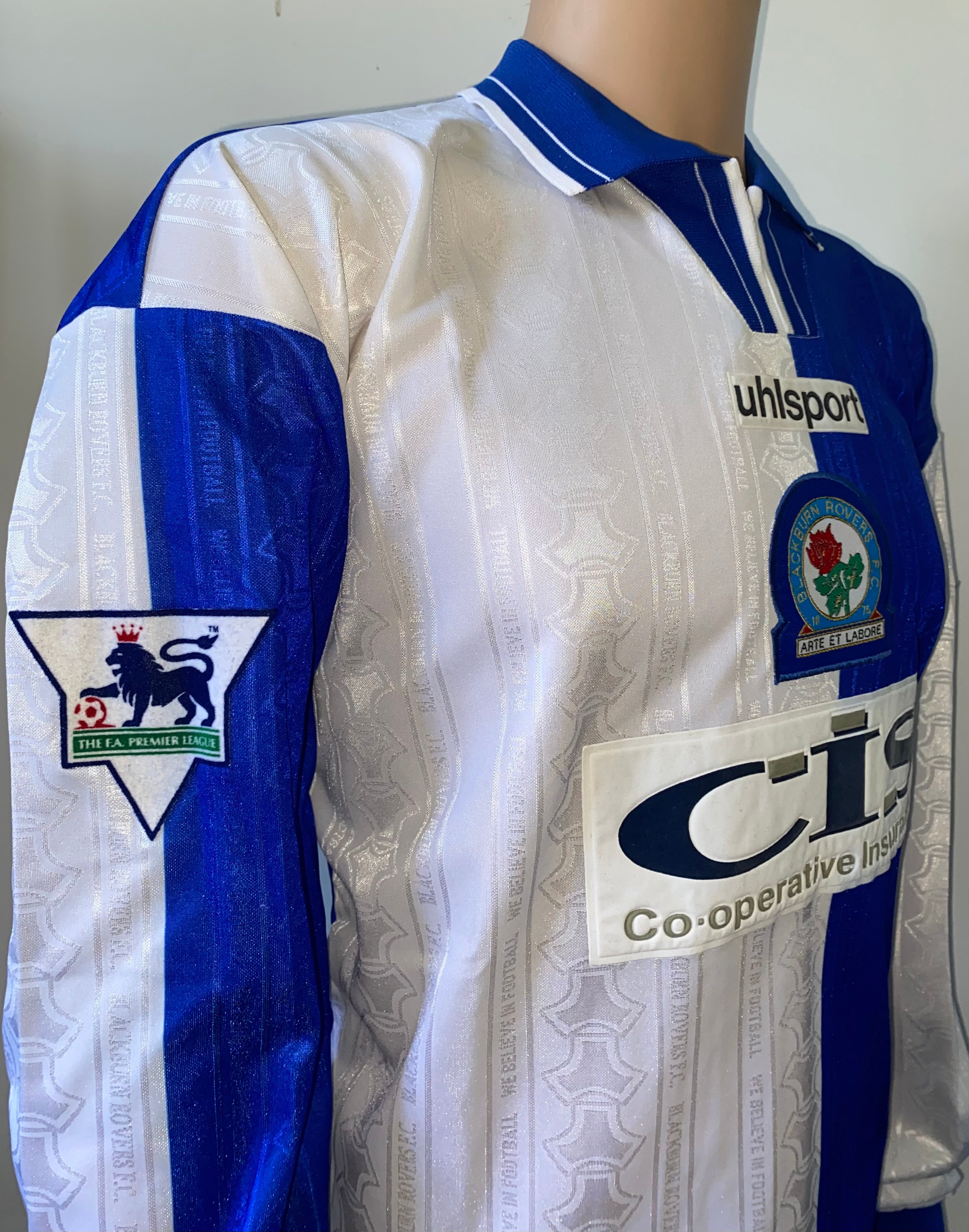 1998/99 BLACKBURN ROVERS MATCH WORN HOME SHIRT (SHERWOOD 4)