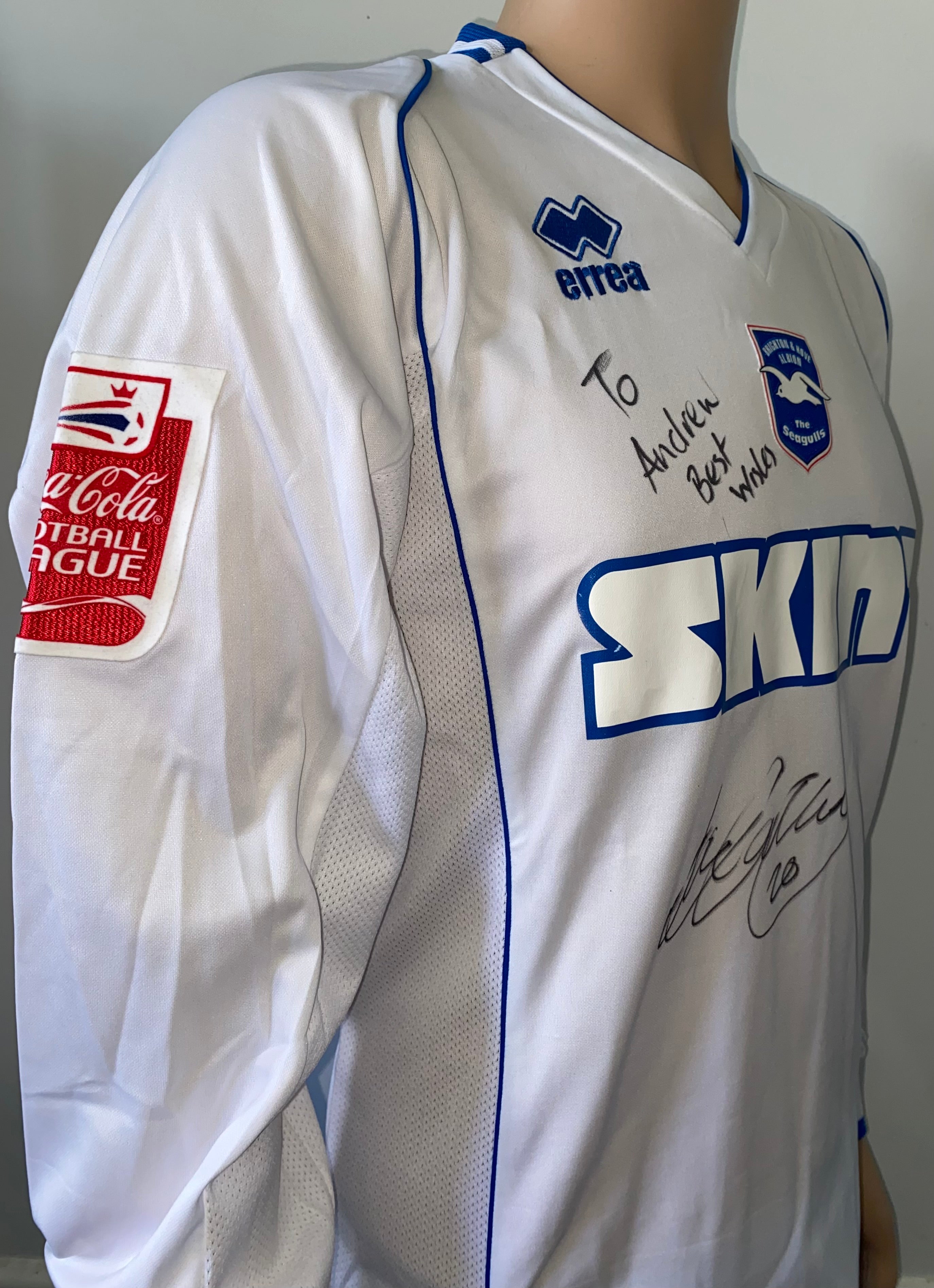 2006/07 BRIGHTON AND HOVE ALBION MATCH WORN SHIRT (GATTING #20)