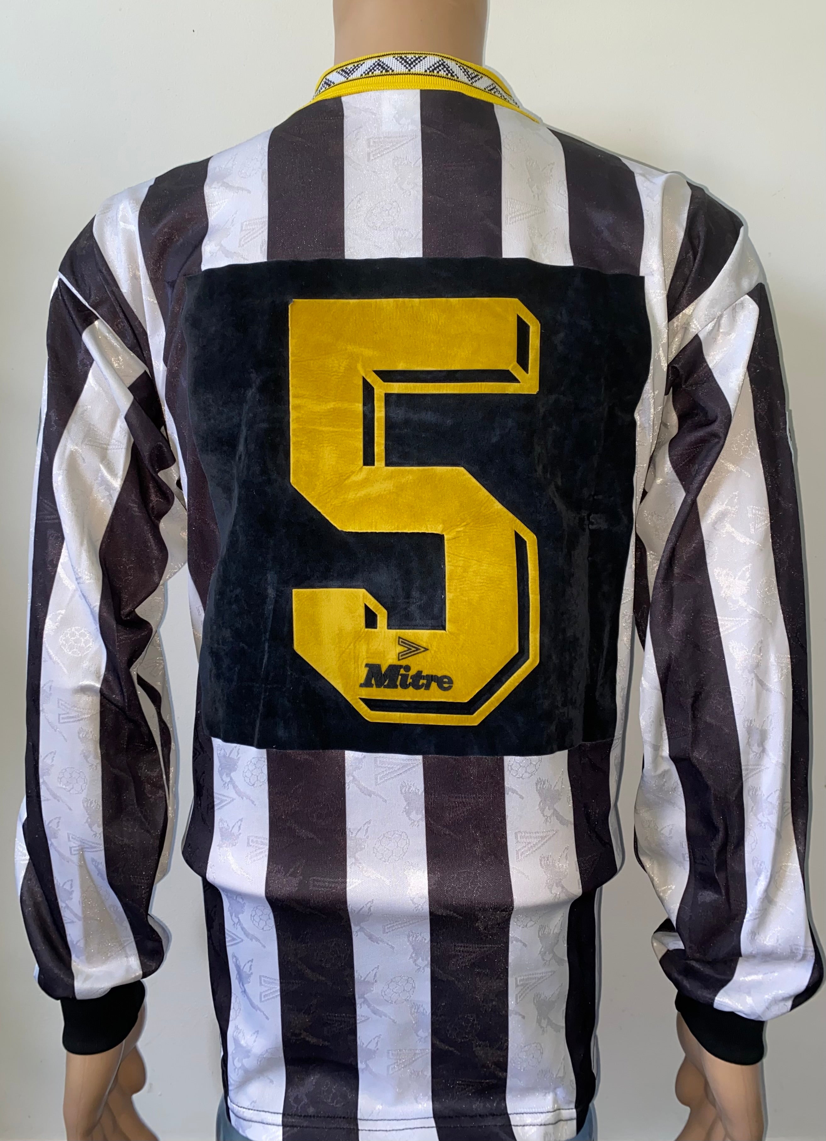 1994/95 MATCHWORN NOTTS COUNTY SHIRT (D.YATES #5)