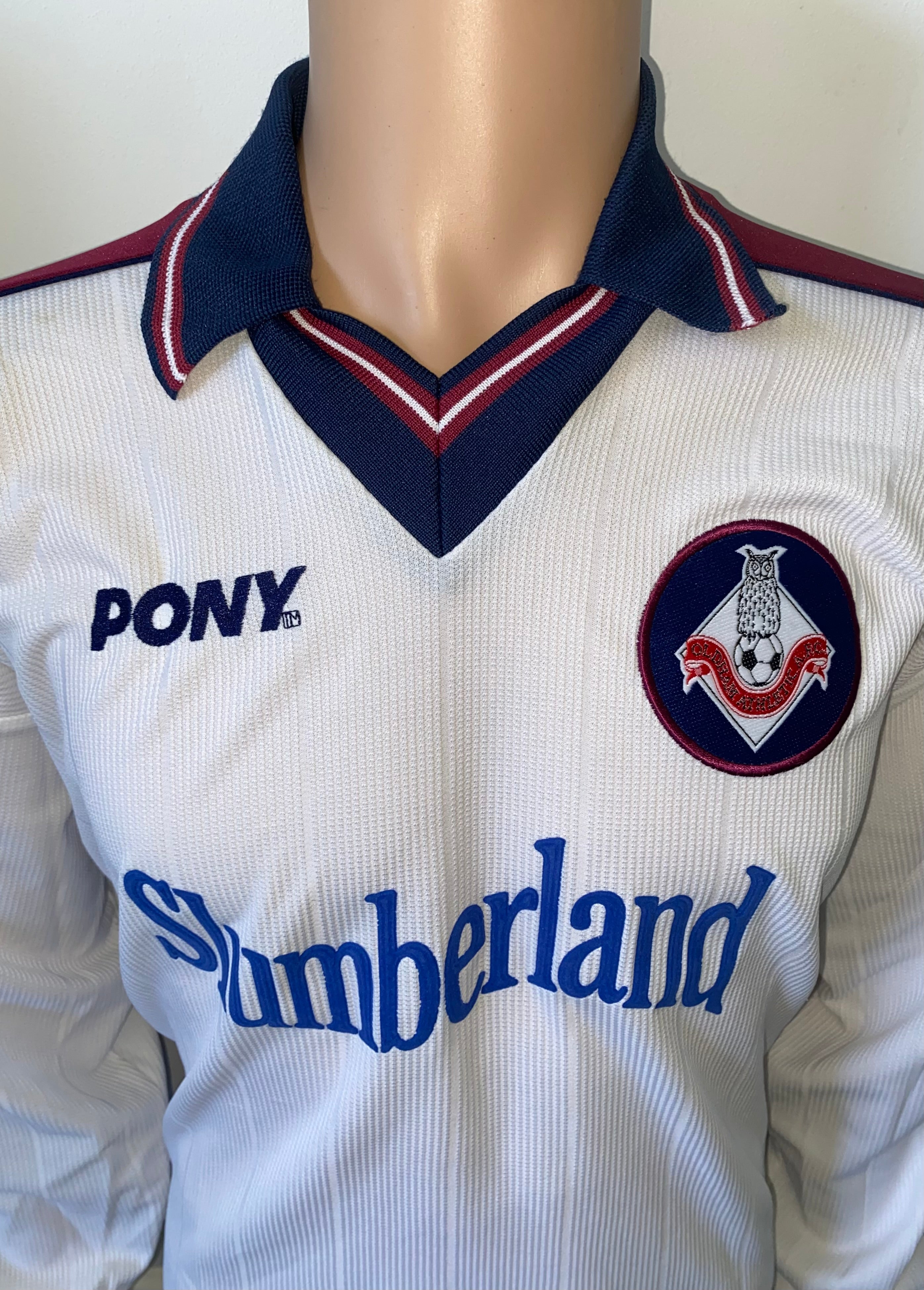 1998/99 OLDHAM ATHLETIC MATCH WORN AWAY SHIRT (SALT #14)