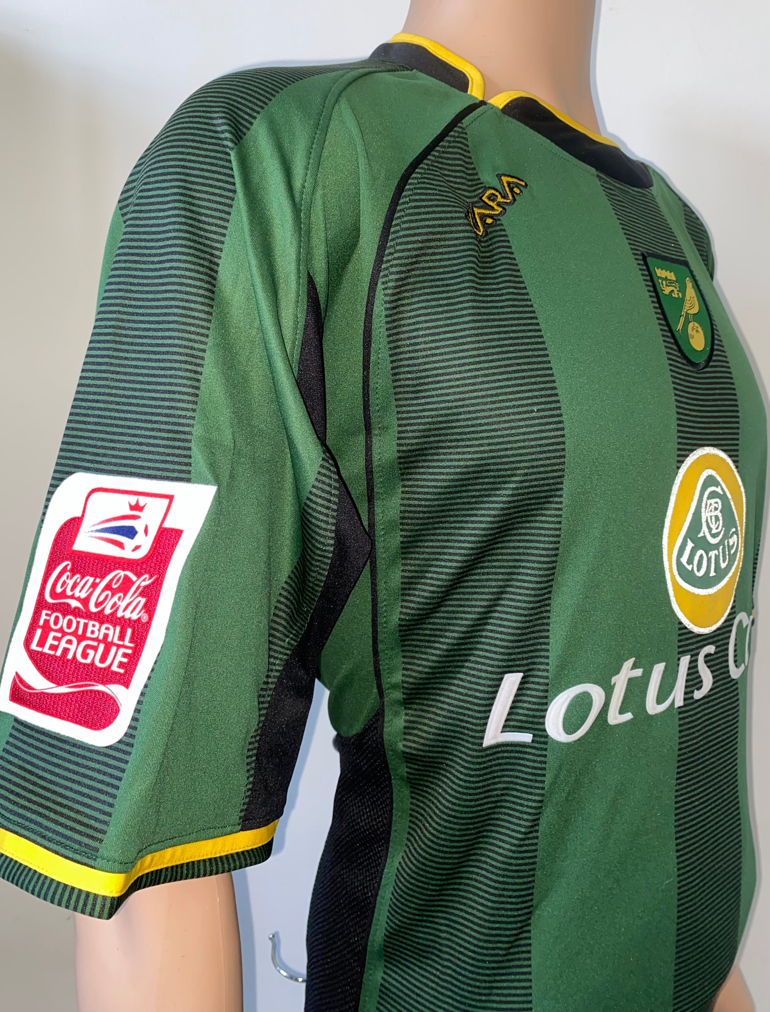 2005/06 NORWICH CITY MATCH WORN AWAY SHIRT (REHMAN #19)