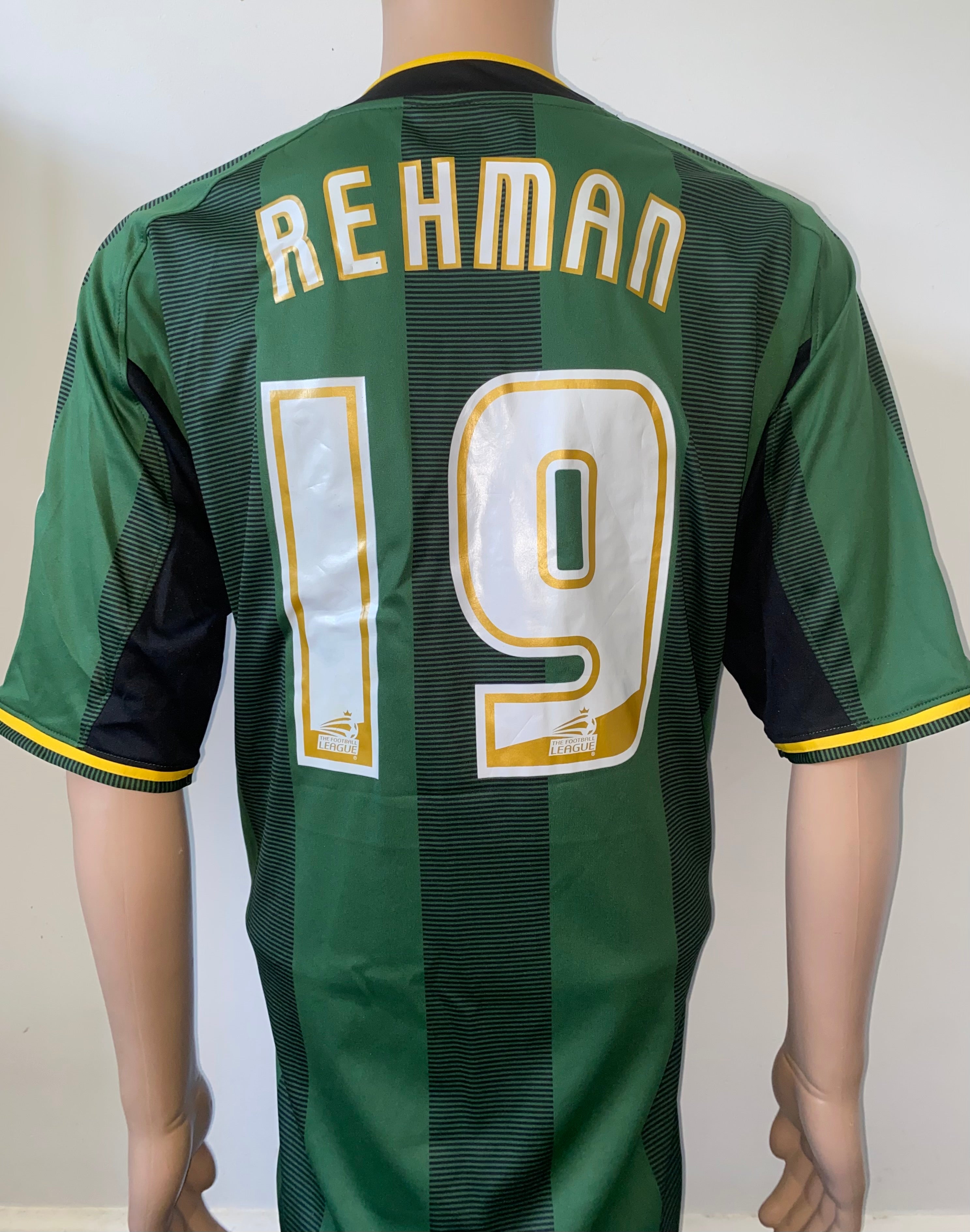 2005/06 NORWICH CITY MATCH WORN AWAY SHIRT (REHMAN #19)