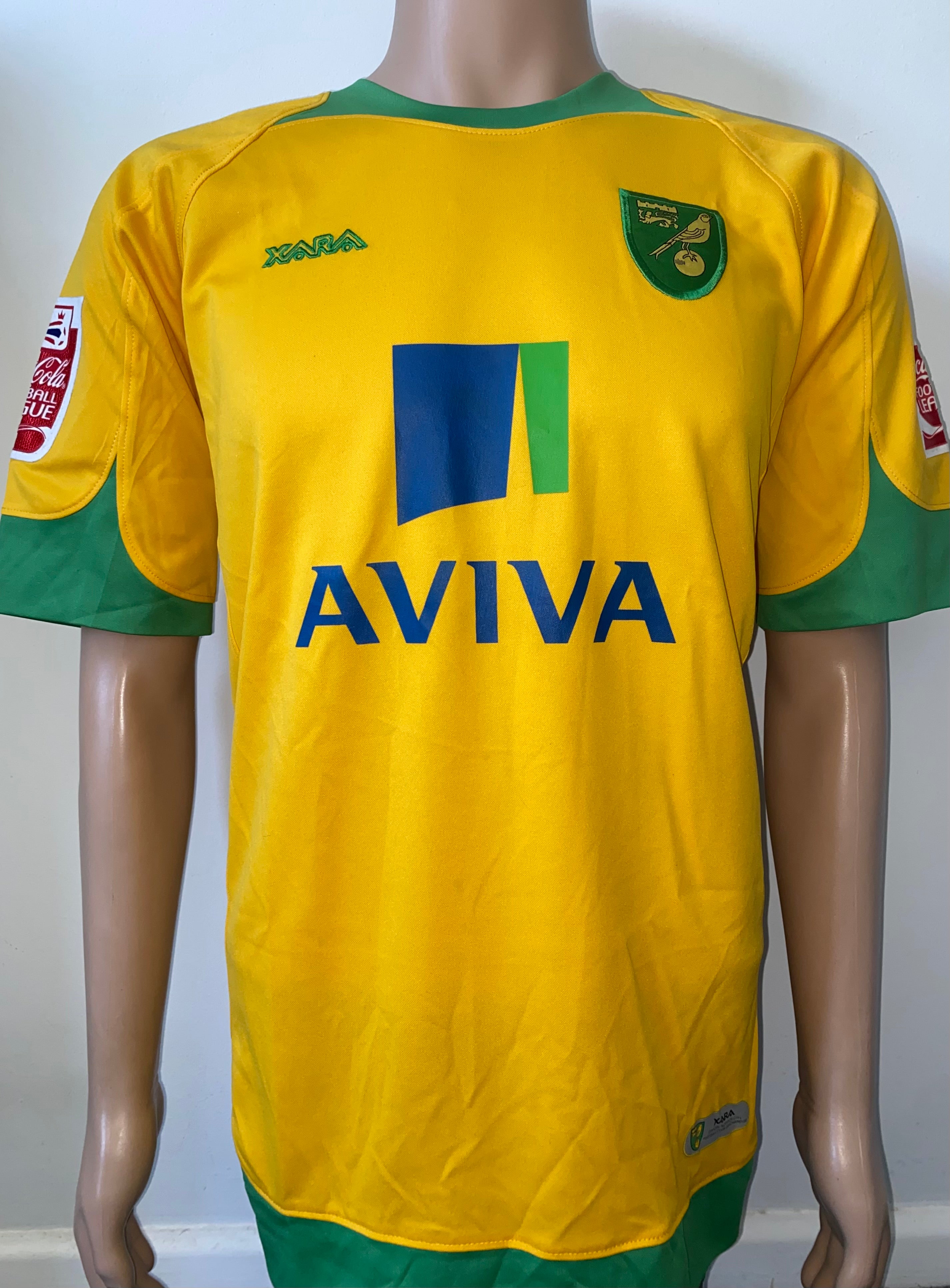 2008/09 NORWICH CITY MATCH WORN HOME SHIRT (GOW #17)