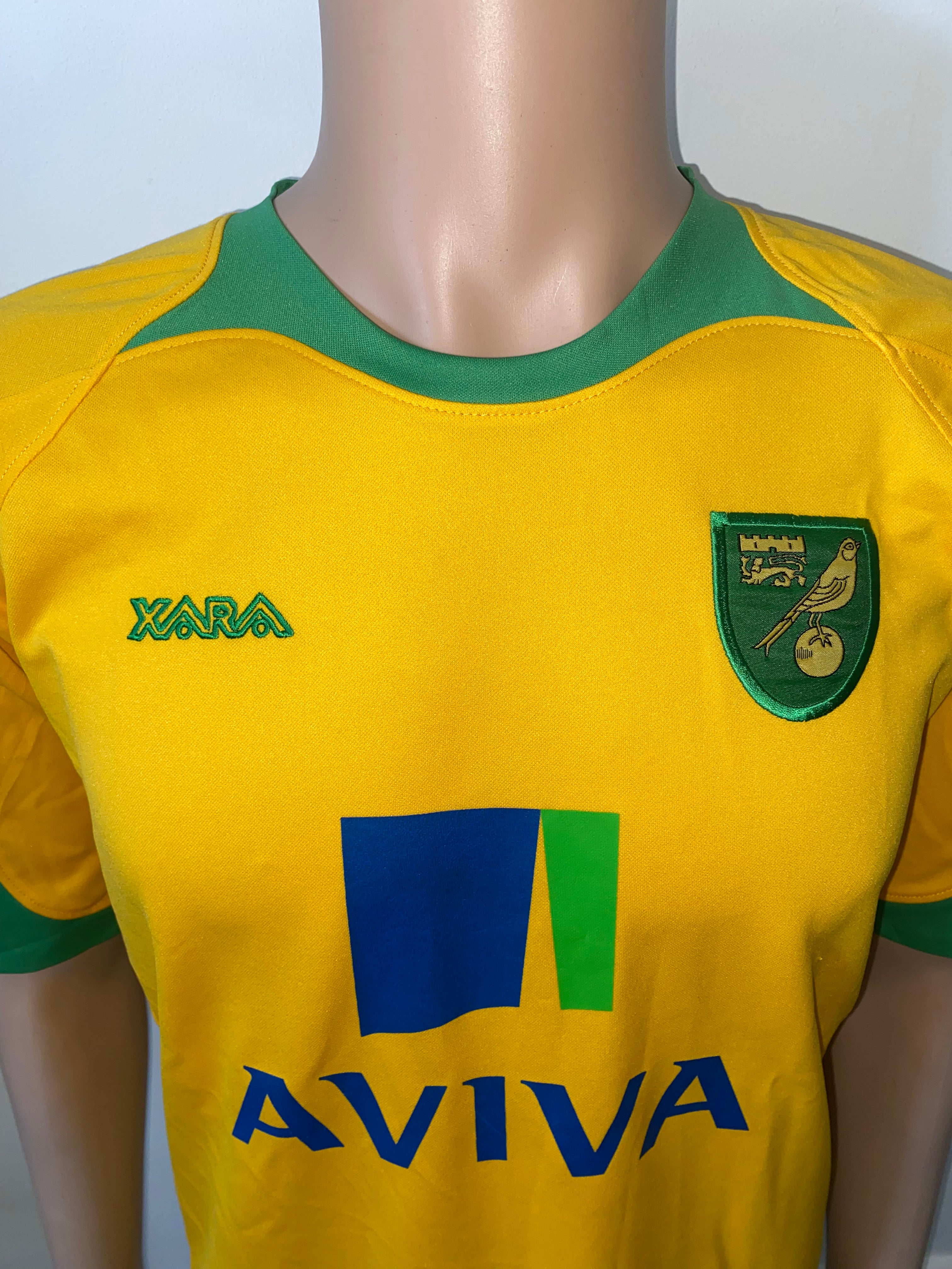 2008/09 NORWICH CITY MATCH WORN HOME SHIRT (GOW #17)