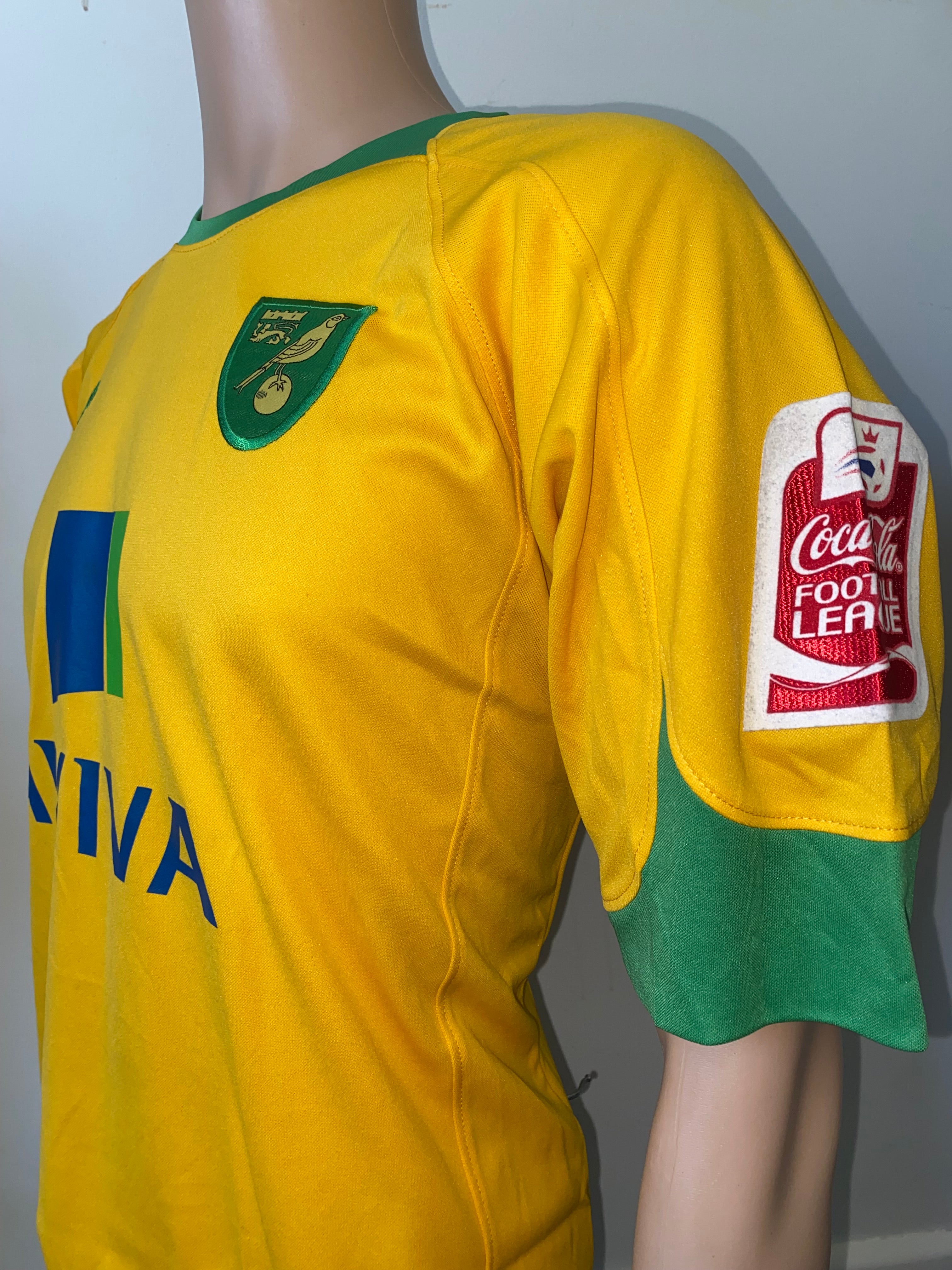 2008/09 NORWICH CITY MATCH WORN HOME SHIRT (GOW #17)