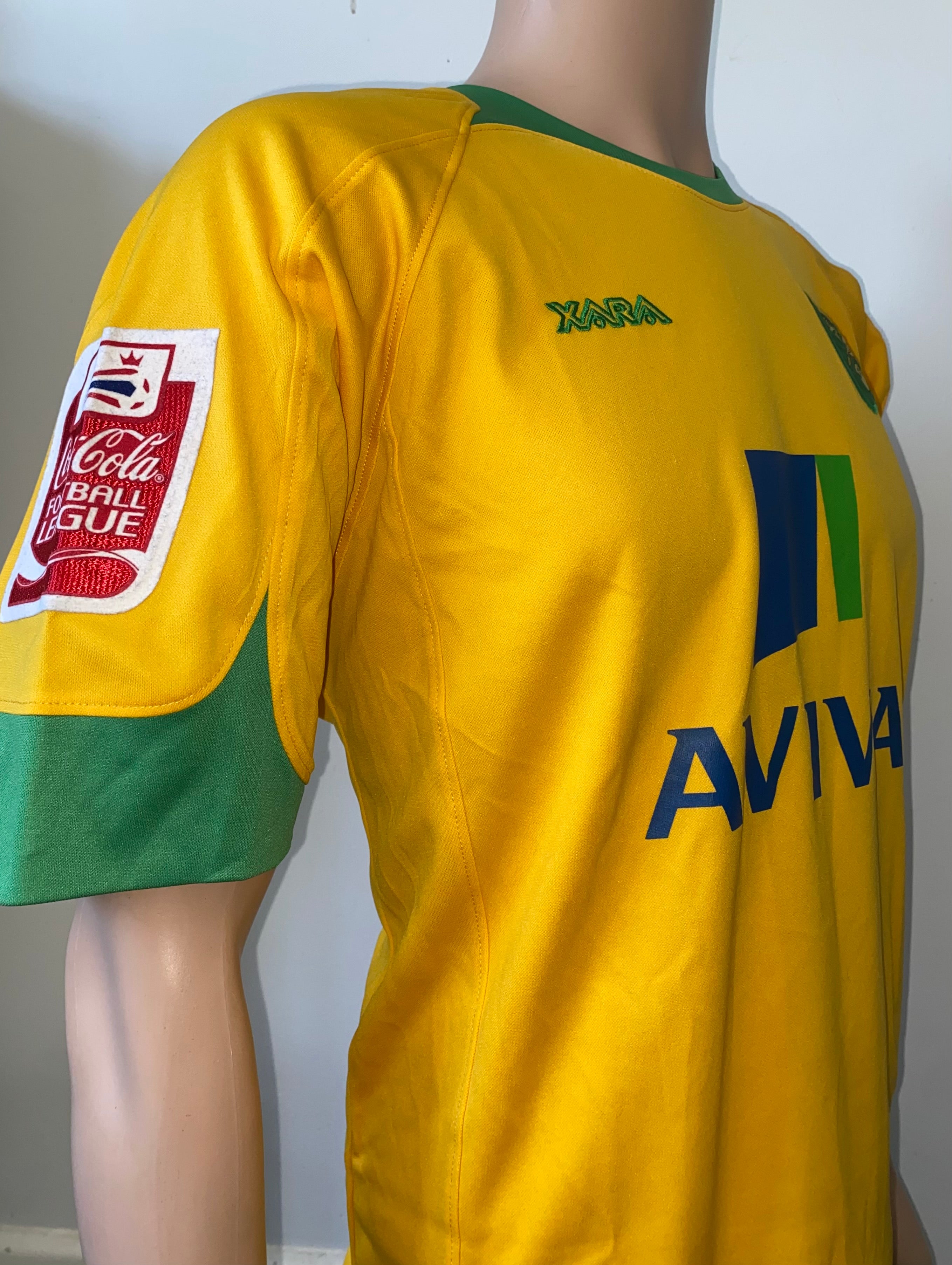 2008/09 NORWICH CITY MATCH WORN HOME SHIRT (GOW #17)