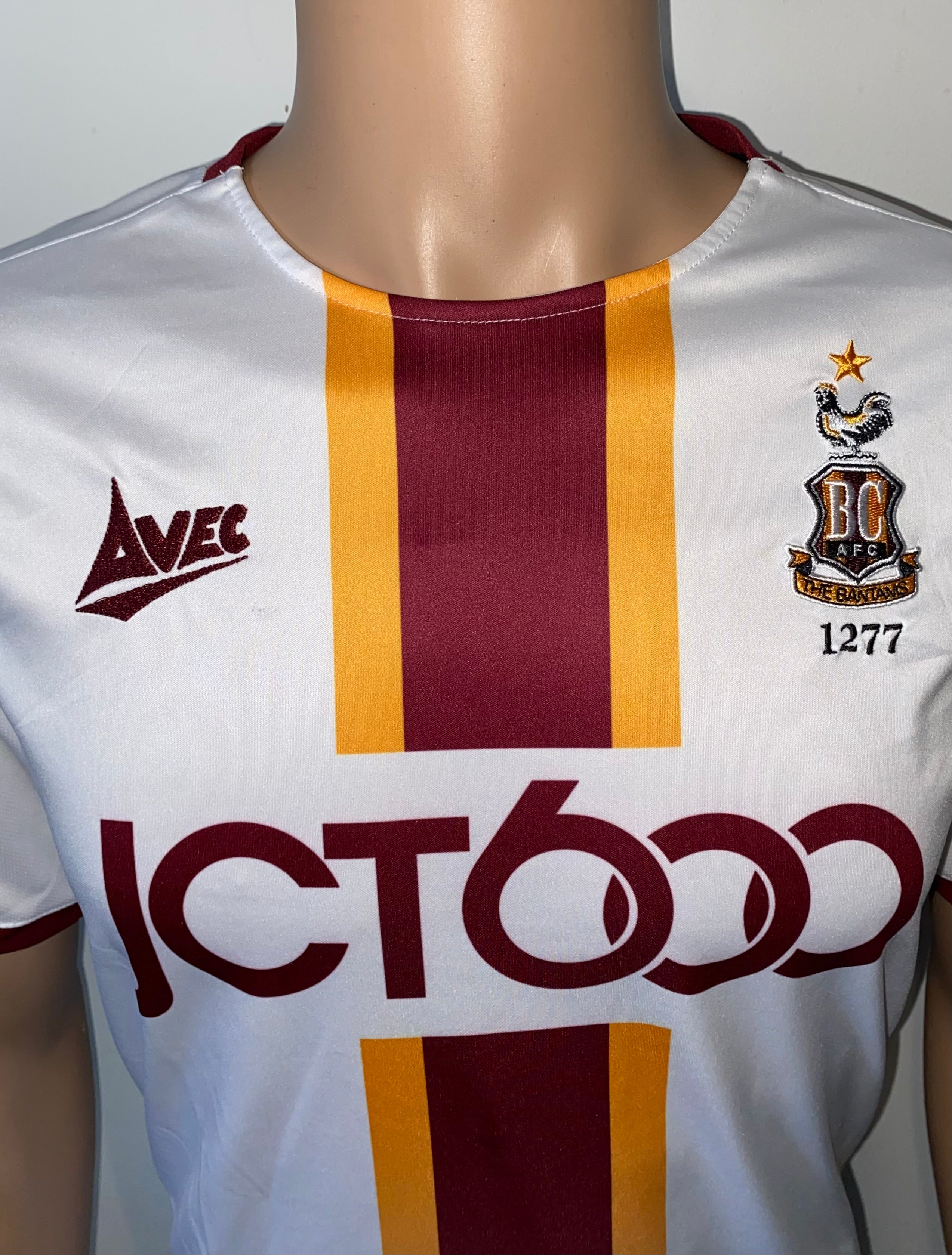 2019/20 BRADFORD CITY MATCH WORN AWAY SHIRT (HENLEY #22)