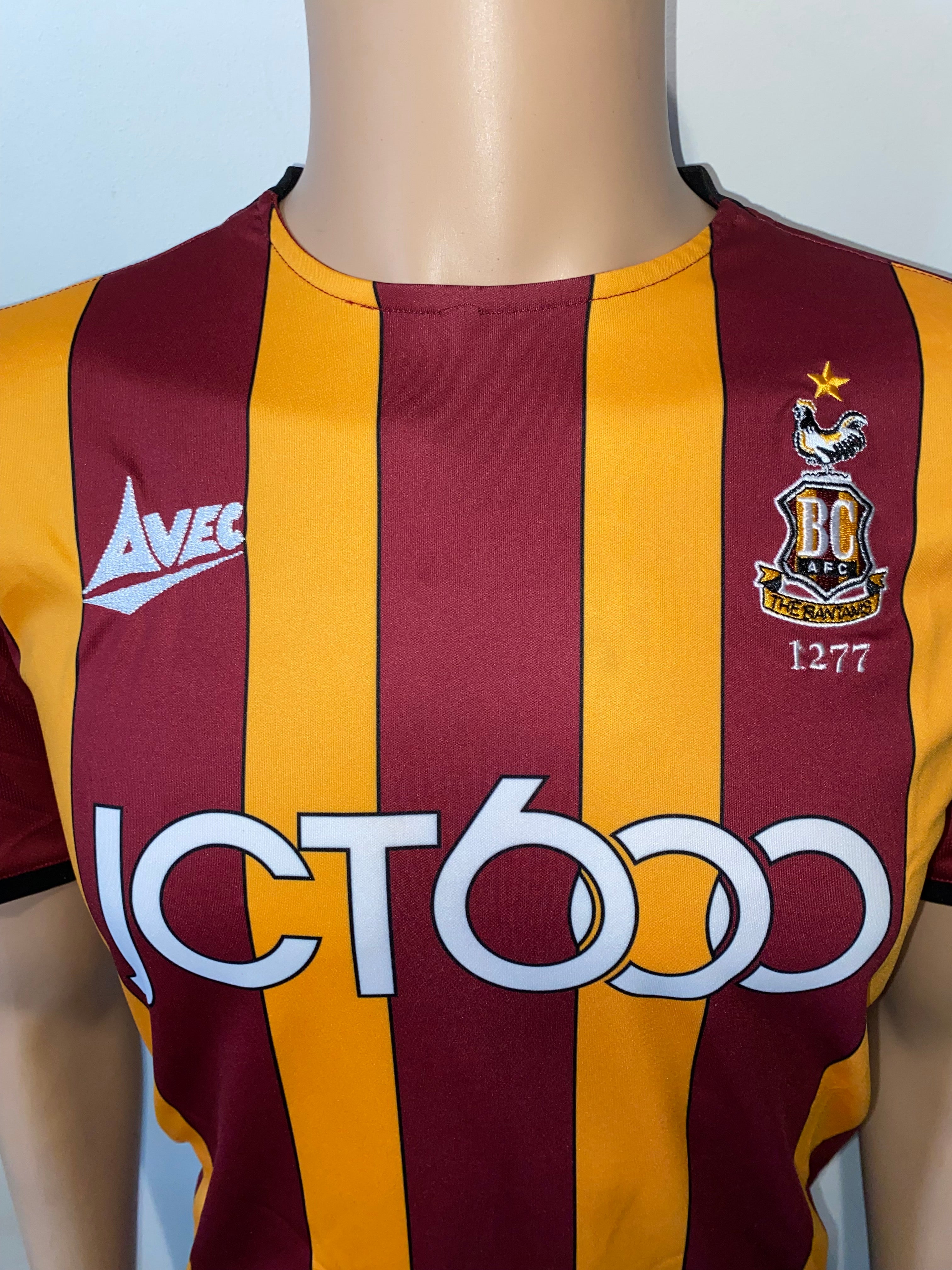2019/20 BRADFORD CITY MATCH WORN HOME SHIRT (HENLEY #22)