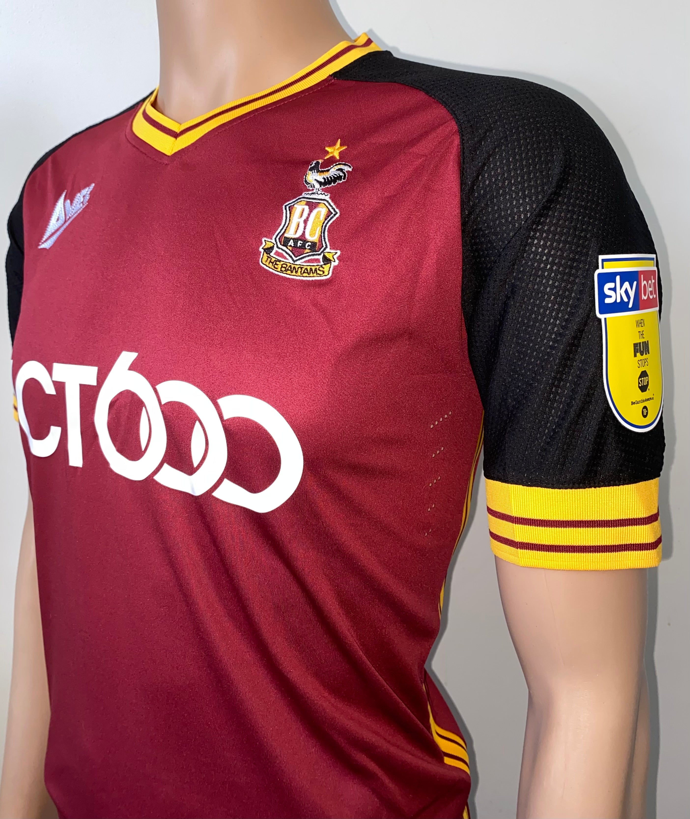 2018/19 BRADFORD CITY MATCH ISSUE HOME SHIRT (CLARE #33)