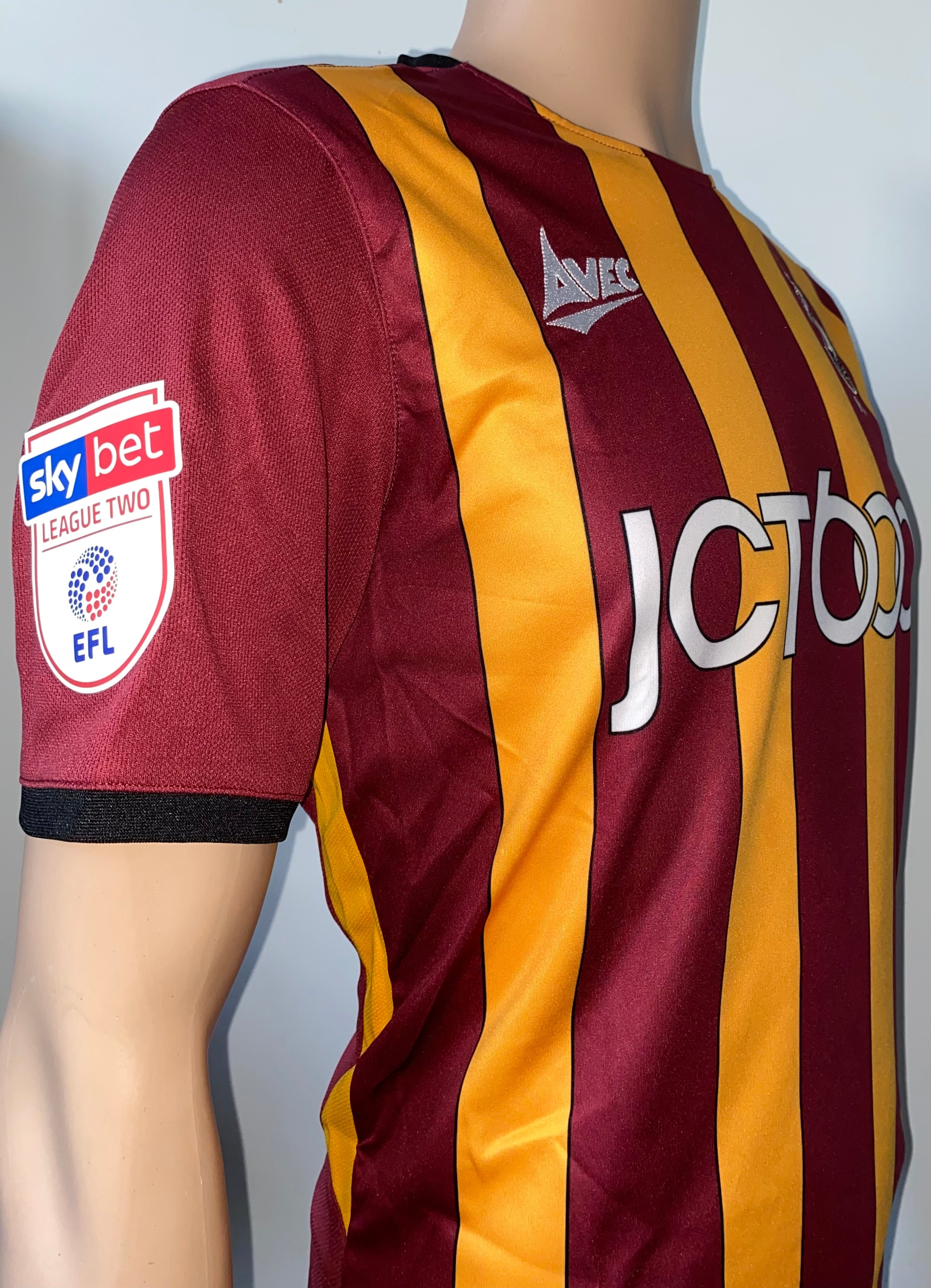 2019/20 BRADFORD CITY MATCH WORN HOME SHIRT (OTEH #25)