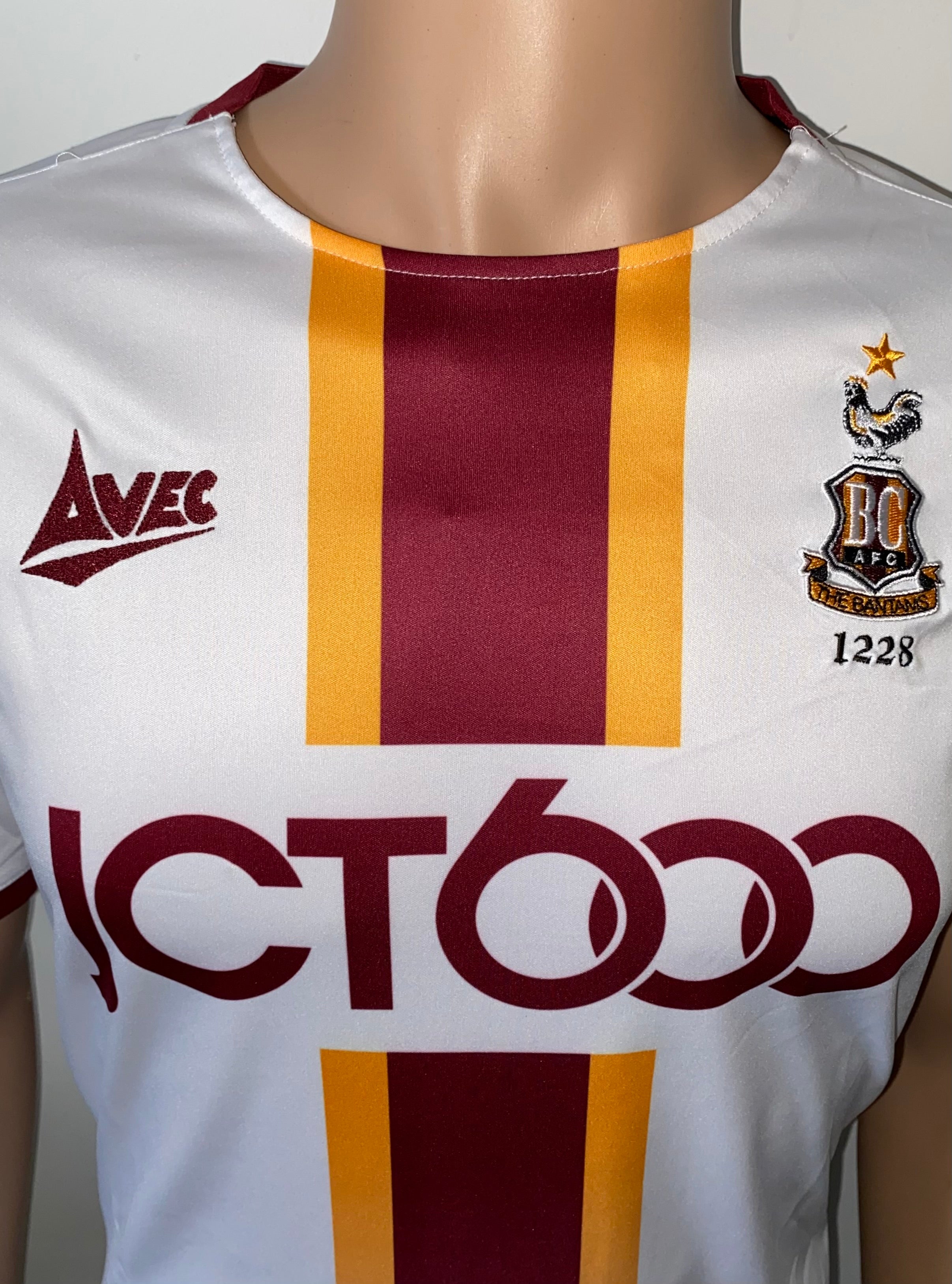 2019/20 BRADFORD CITY MATCH WORN AWAY SHIRT (McCARTEN #14)