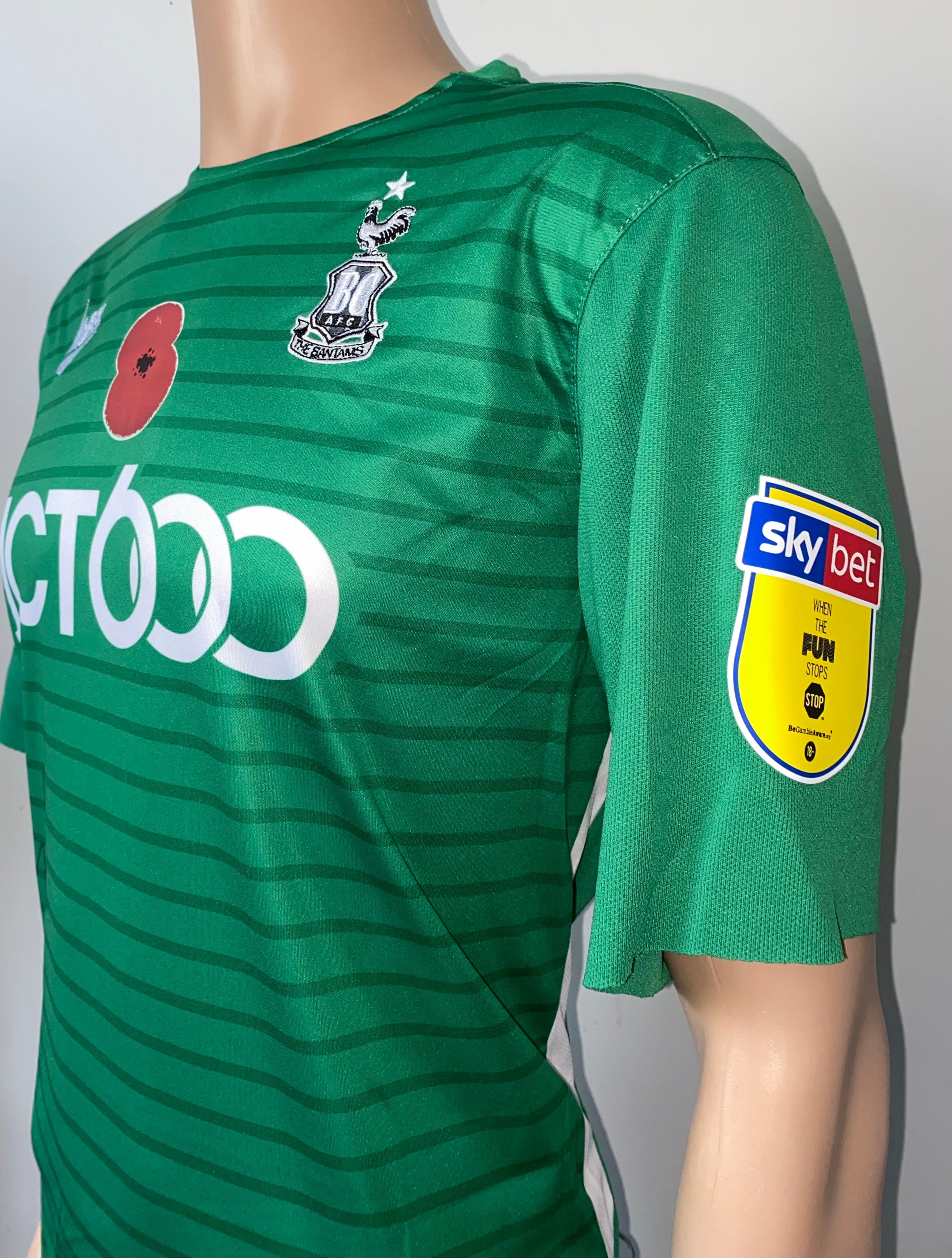 2019/20 BRADFORD CITY MATCH WORN HOME SHIRT (SYKES-KENWORTHY #30 v EXETER CITY HOME)