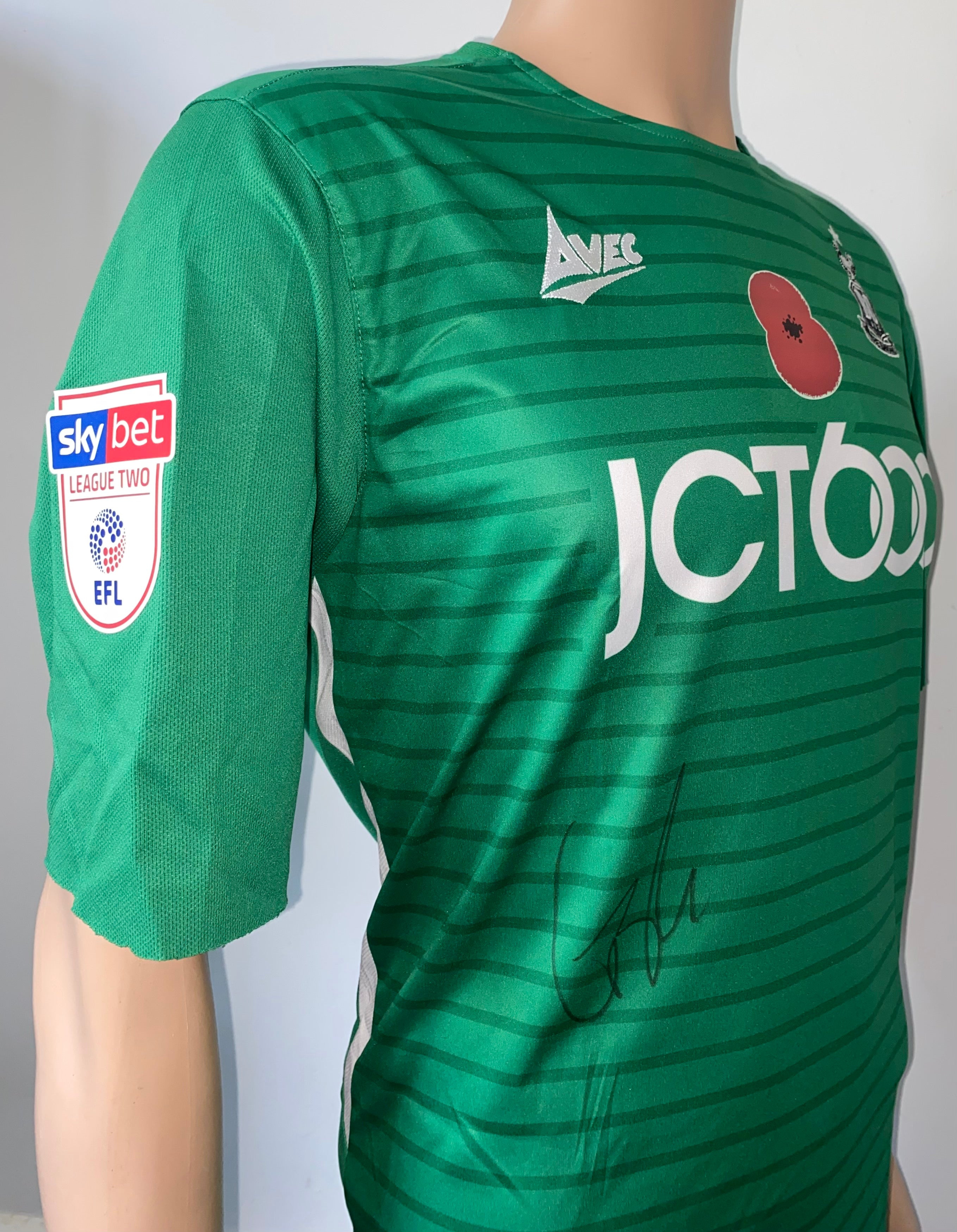 2019/20 BRADFORD CITY MATCH WORN HOME SHIRT (SYKES-KENWORTHY #30 v EXETER CITY HOME)