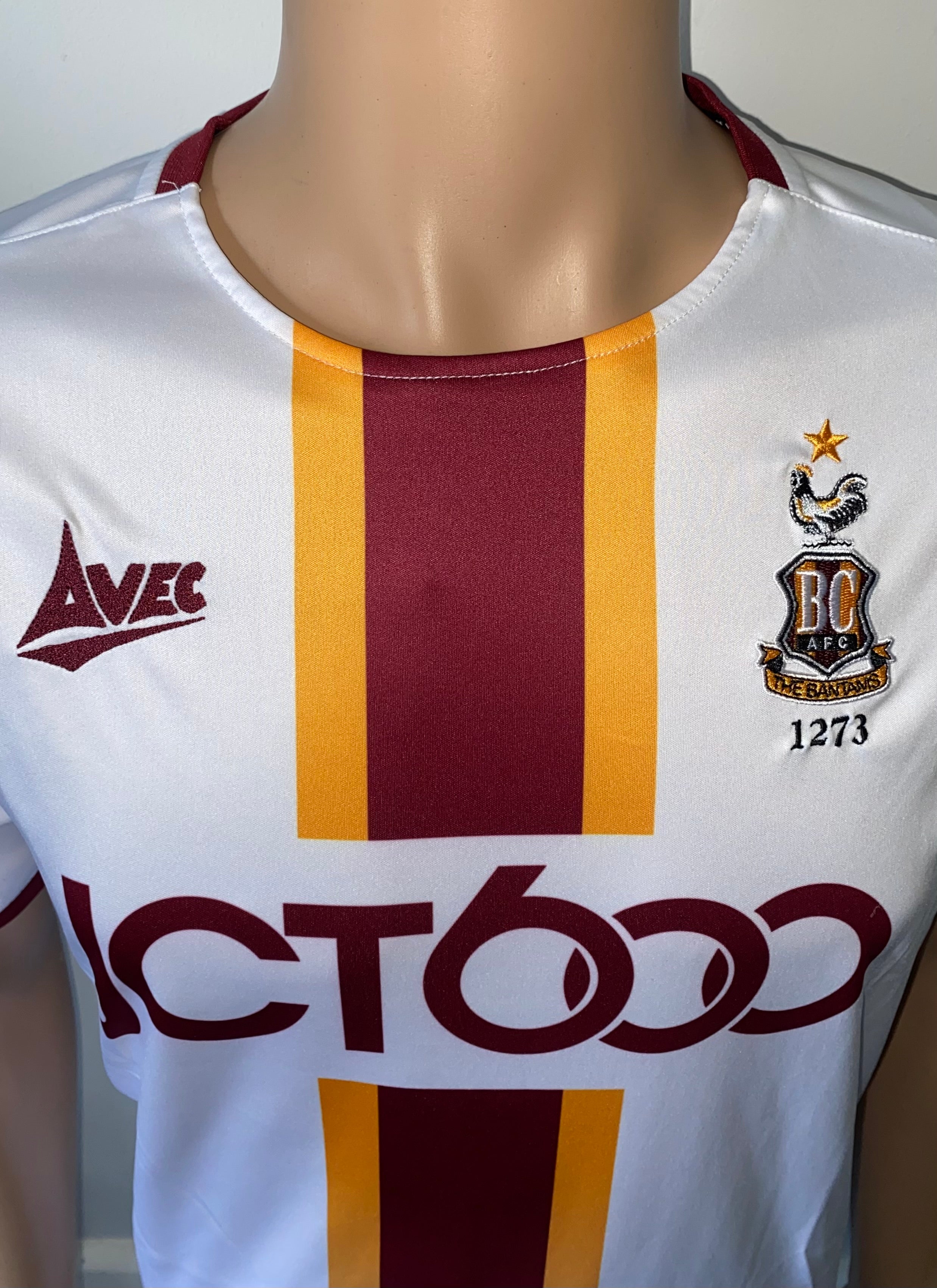 2019/20 BRADFORD CITY MATCH WORN AWAY SHIRT (ANDERSON 18)