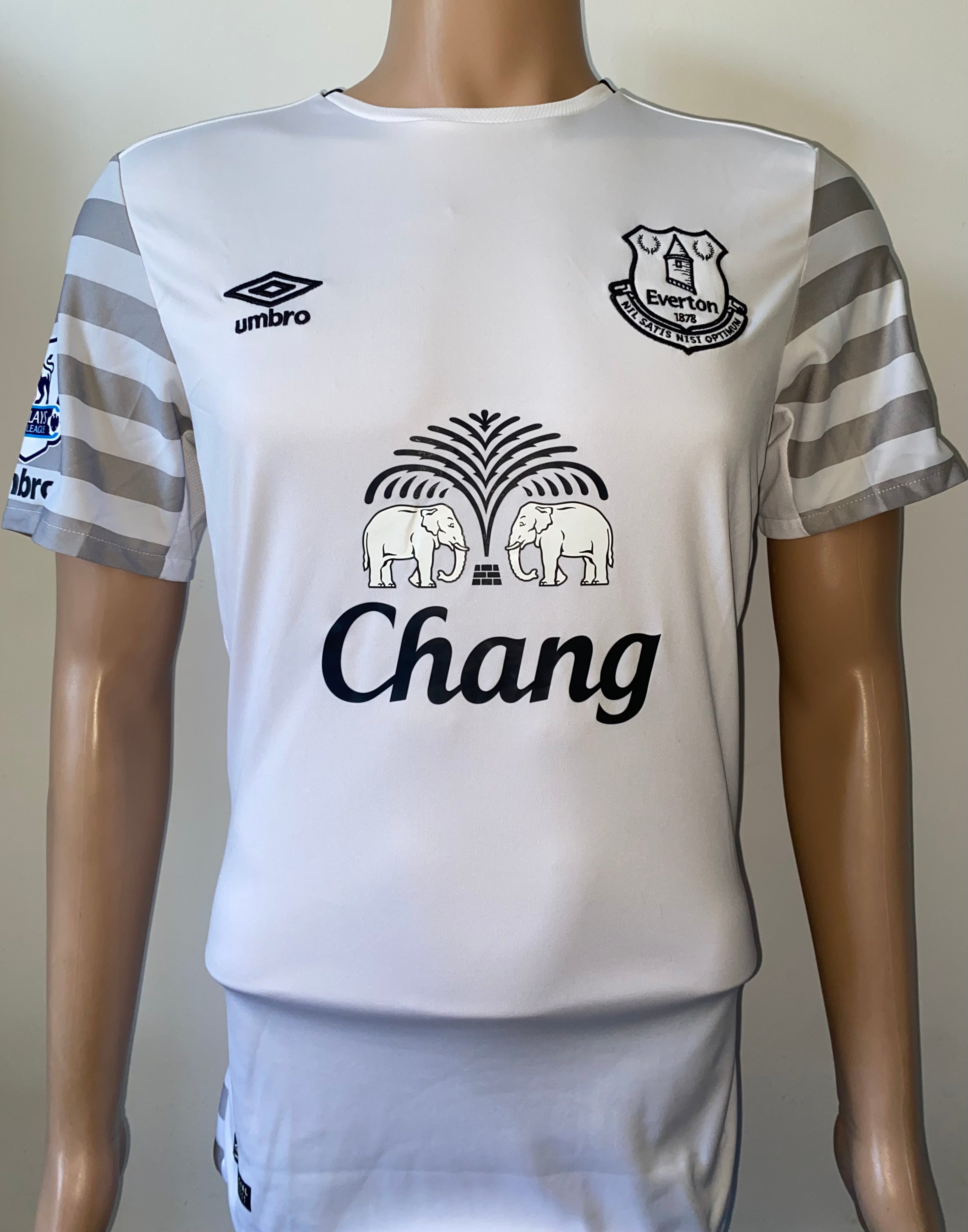 2015/16 EVERTON UMBRO AWAY MATCH ISSUE SHIRT (OSMAN #21)