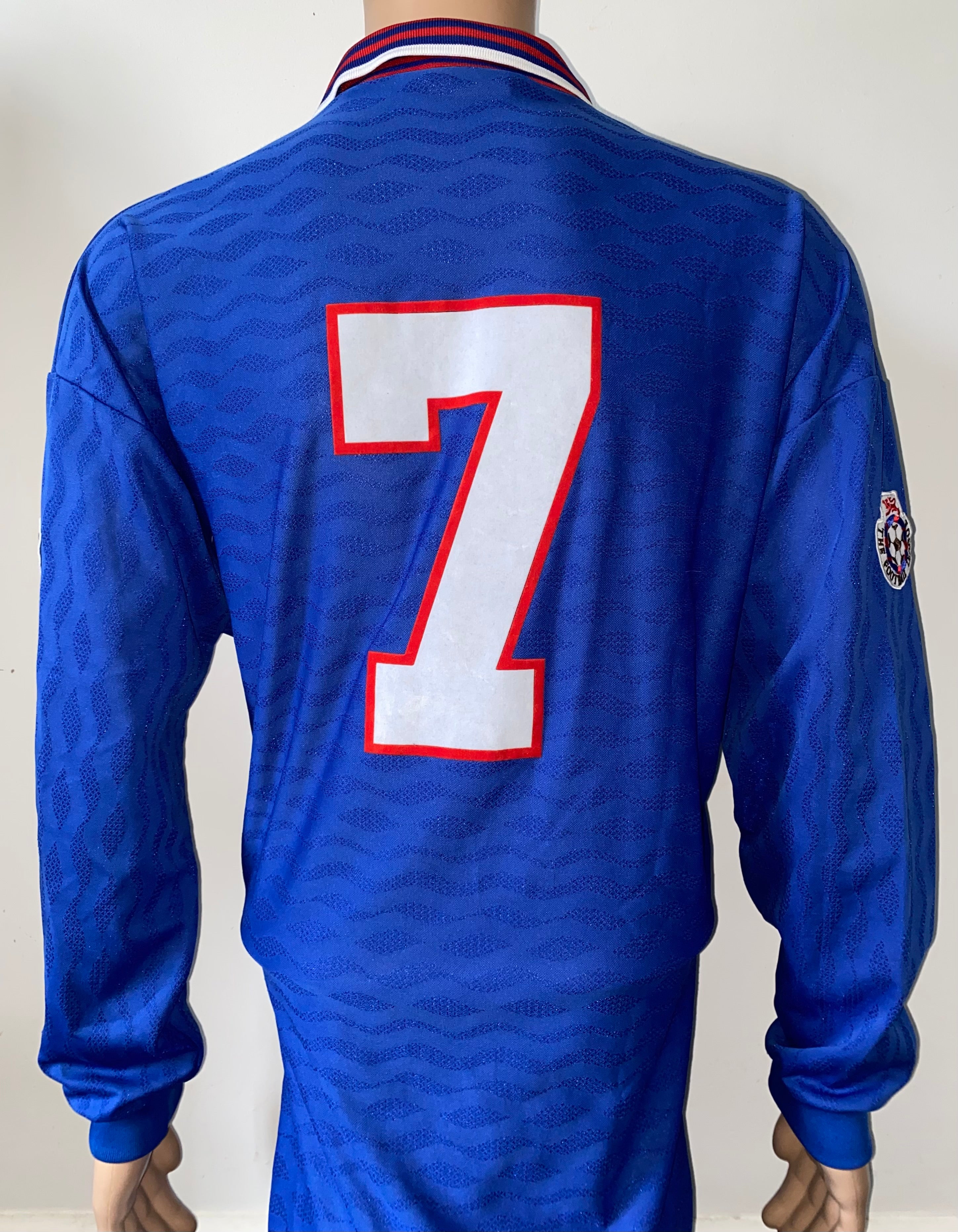 1995/96 OLDHAM ATHLETIC MATCH WORN HOME SHIRT #7