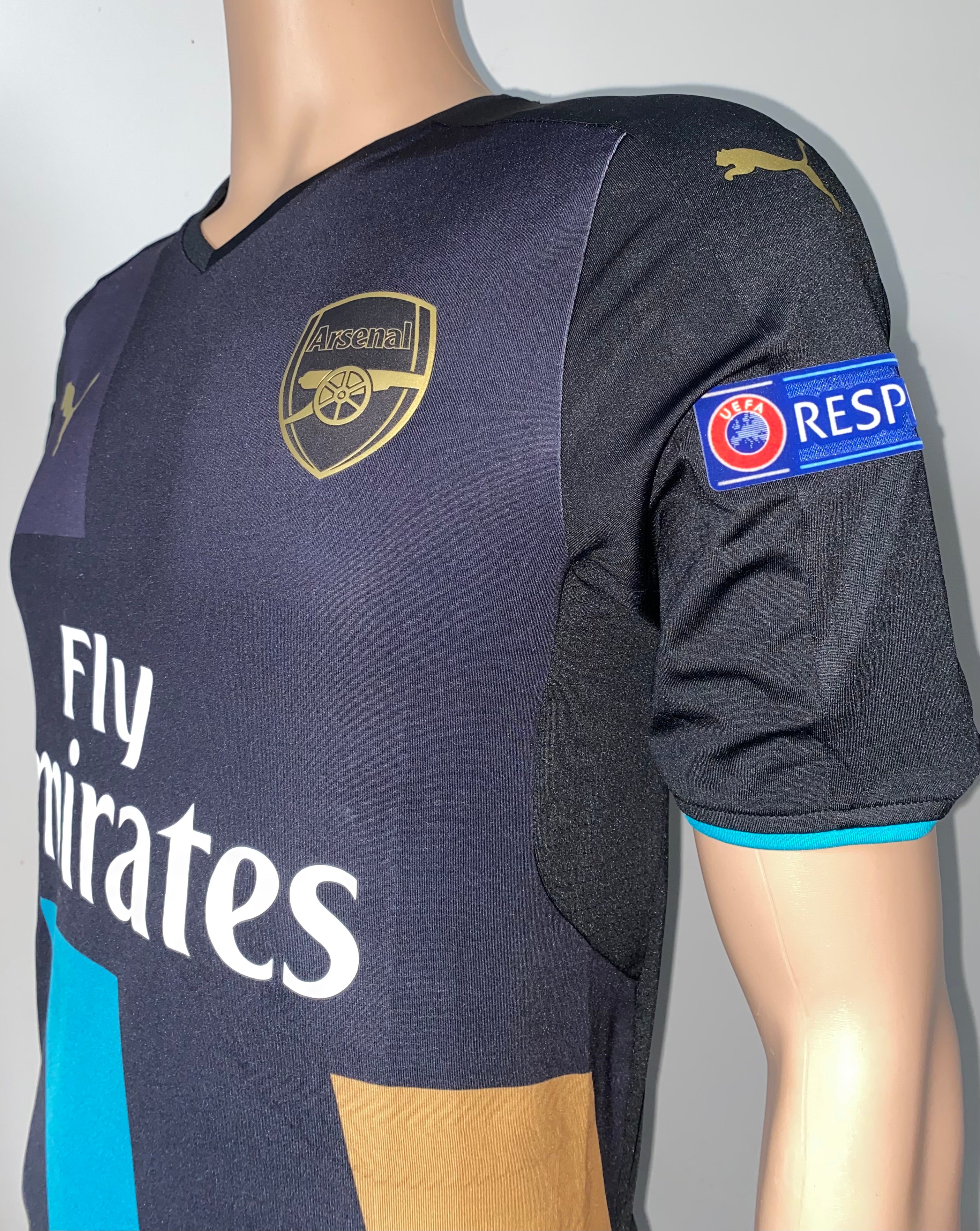2015/16 ARSENAL MATCH ISSUE CHAMPIONS LEAGUE THIRD SHIRT (RAMSEY #16 V OLYMPIAKOS)