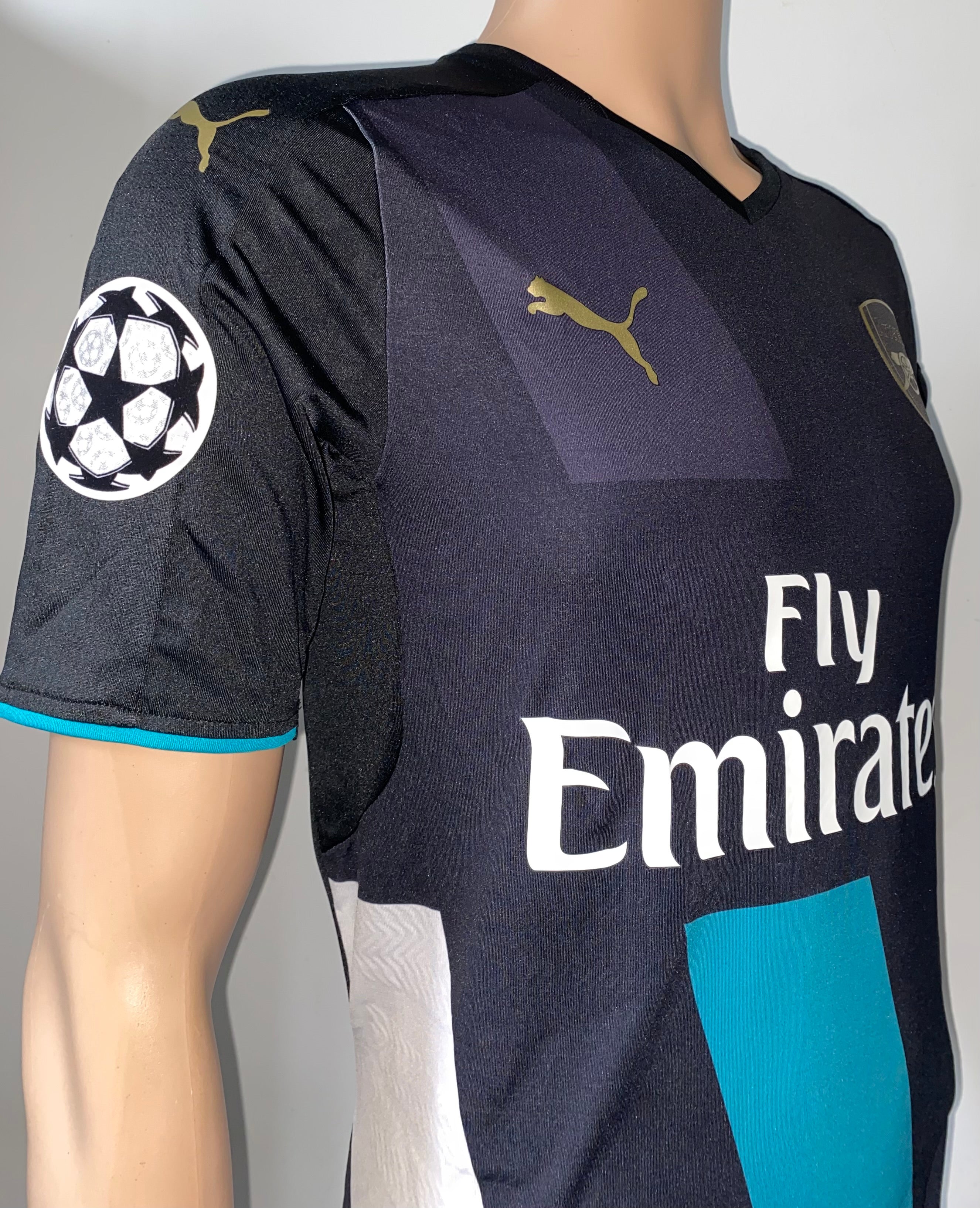 2015/16 ARSENAL MATCH ISSUE CHAMPIONS LEAGUE THIRD SHIRT (RAMSEY #16 V OLYMPIAKOS)