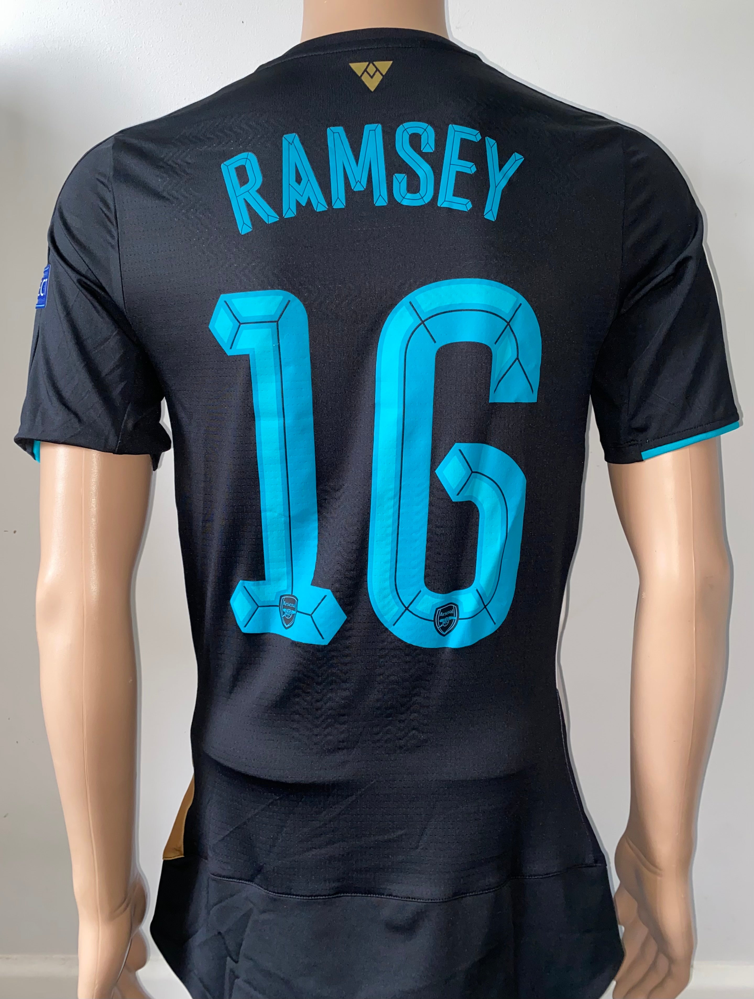 2015/16 ARSENAL MATCH ISSUE CHAMPIONS LEAGUE THIRD SHIRT (RAMSEY #16 V OLYMPIAKOS)