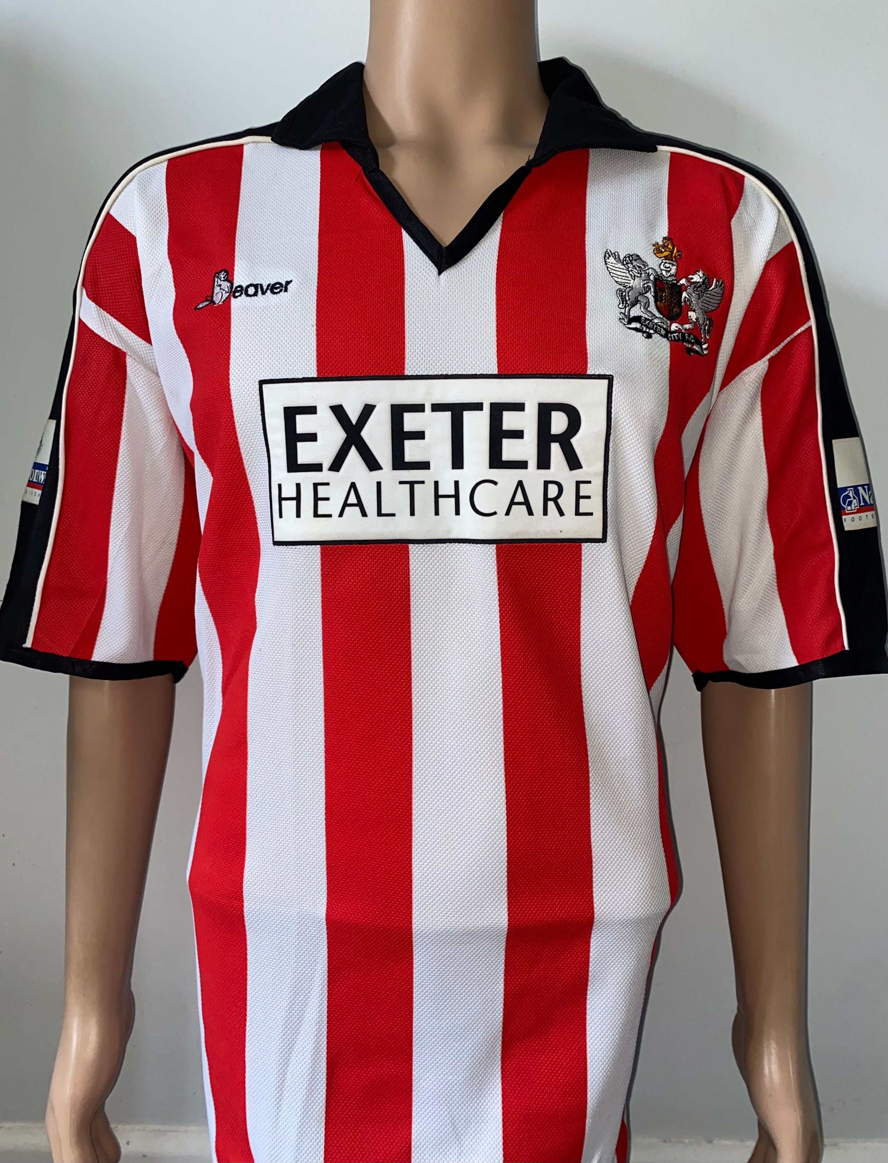 1999-2000 EXETER CITY MATCH WORN HOME SHIRT (VANNINEN #26)