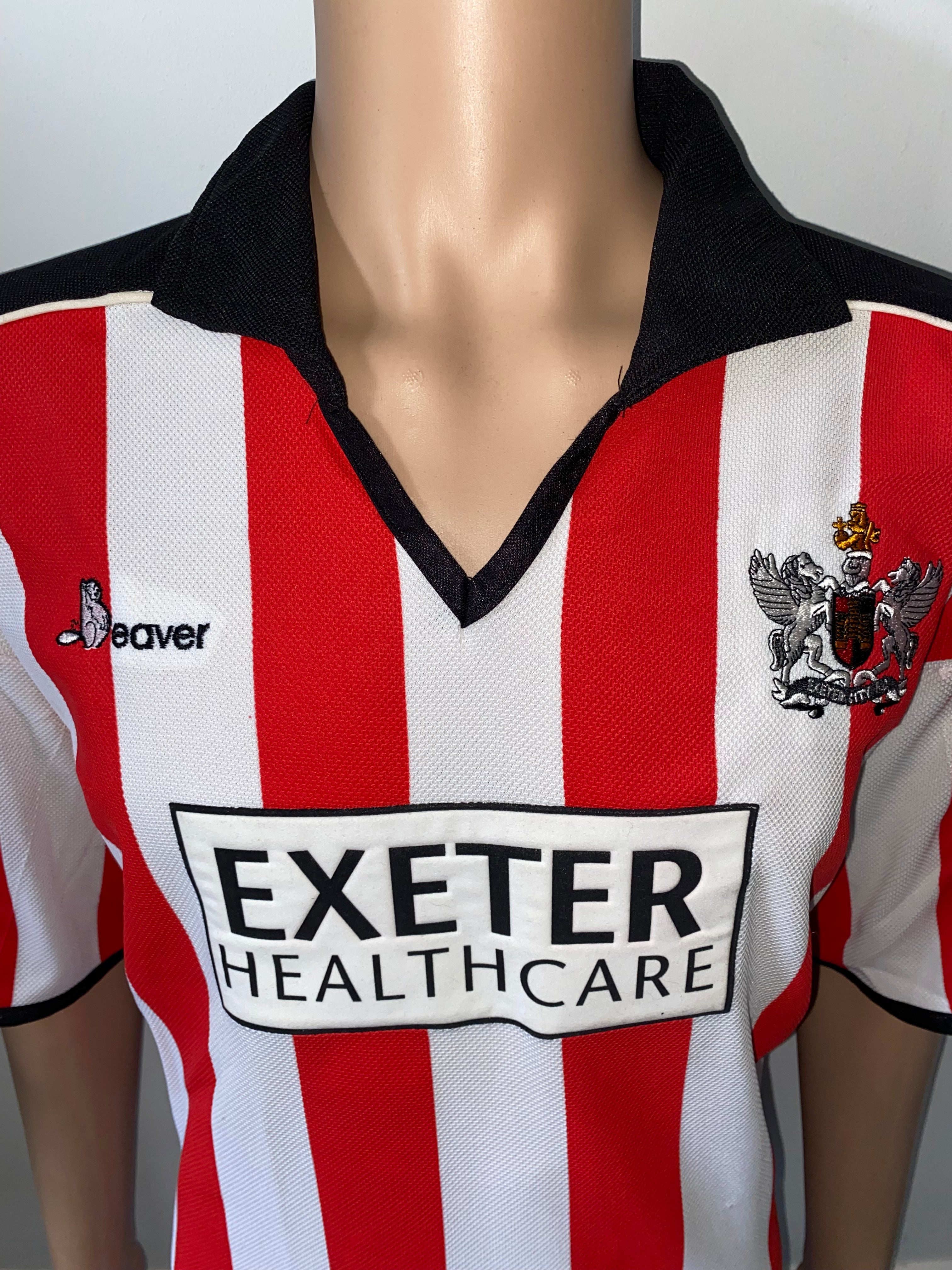 1999-2000 EXETER CITY MATCH WORN HOME SHIRT (VANNINEN #26)