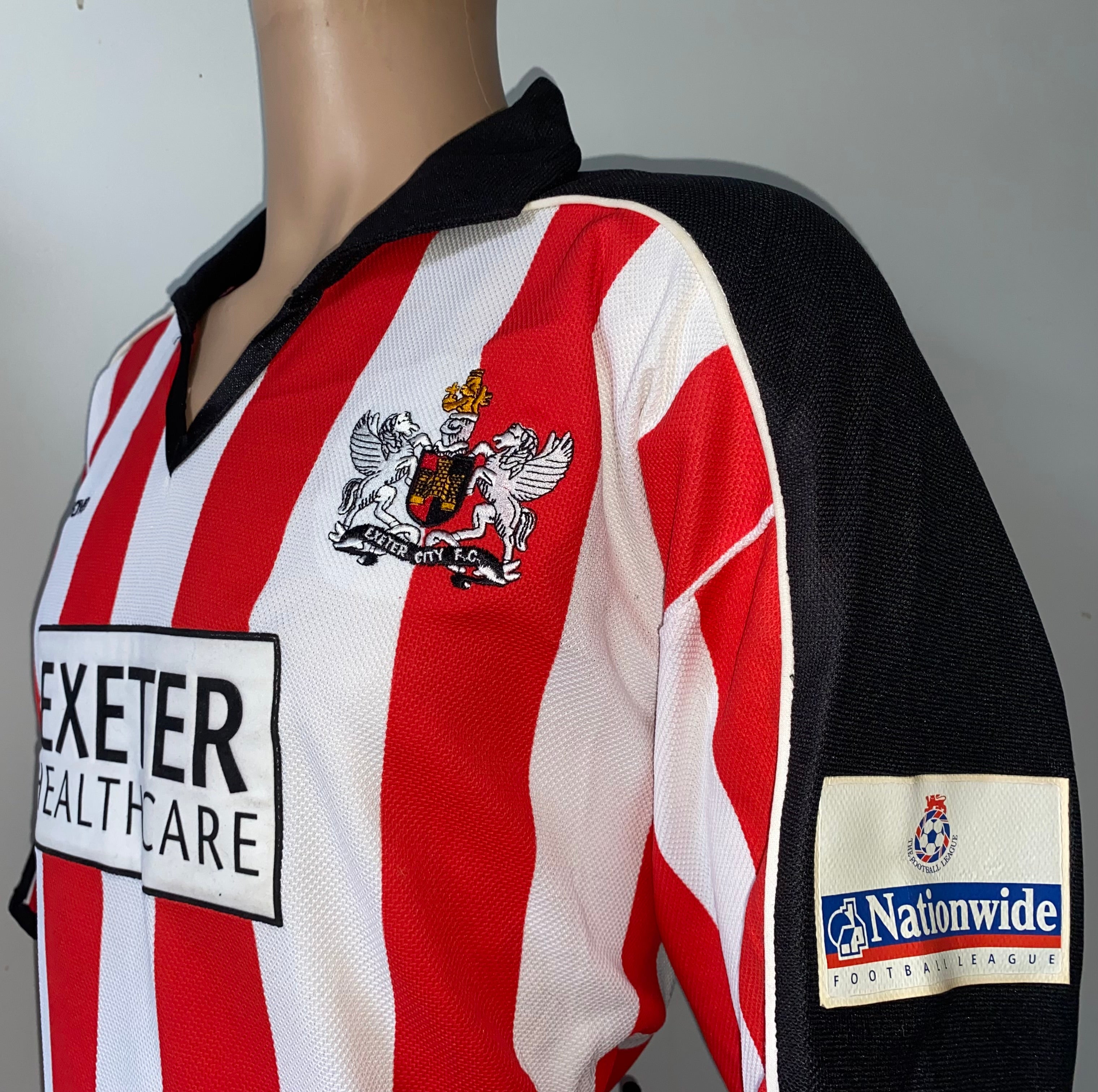 1999-2000 EXETER CITY MATCH WORN HOME SHIRT (VANNINEN #26)