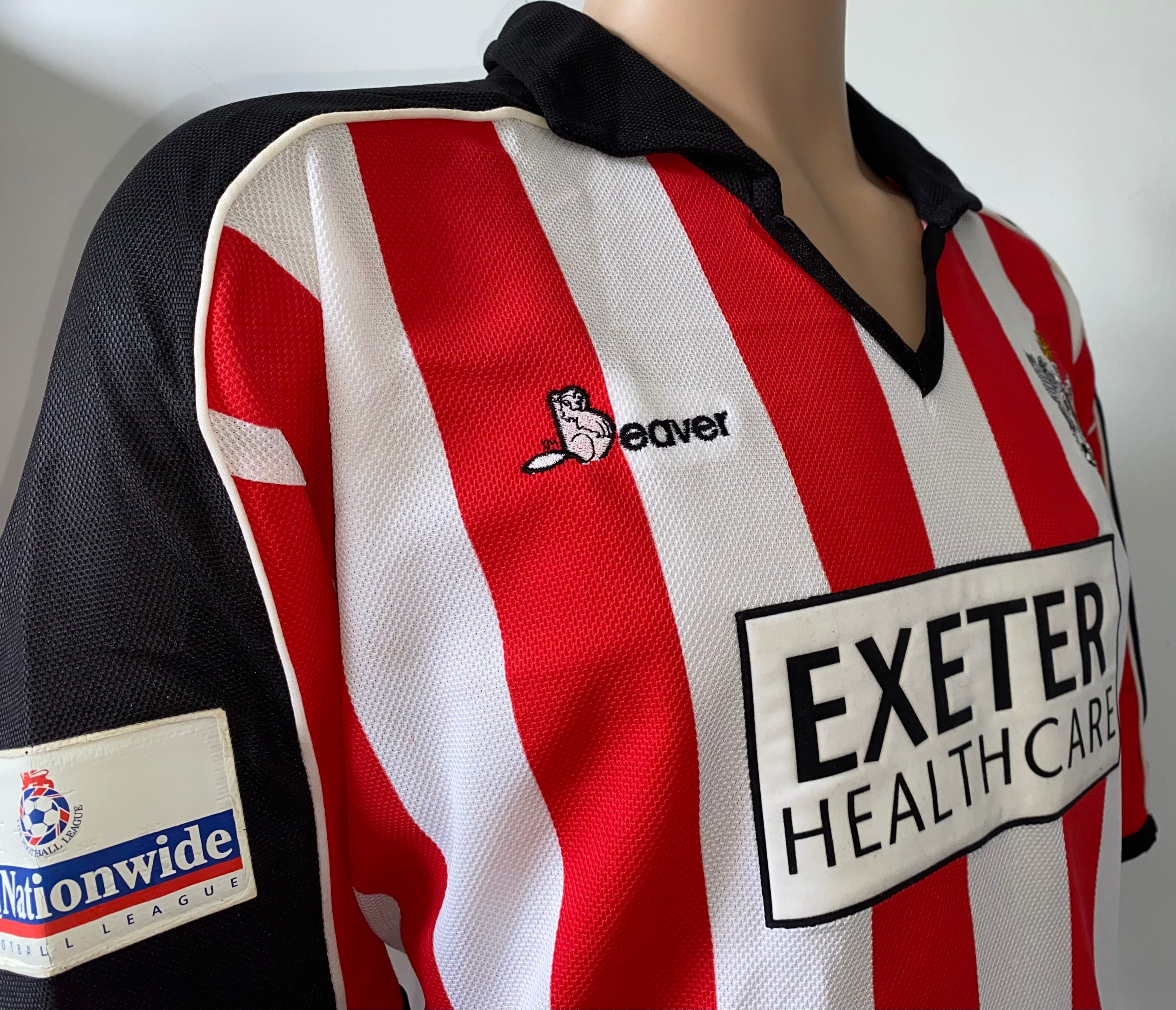 1999-2000 EXETER CITY MATCH WORN HOME SHIRT (VANNINEN #26)