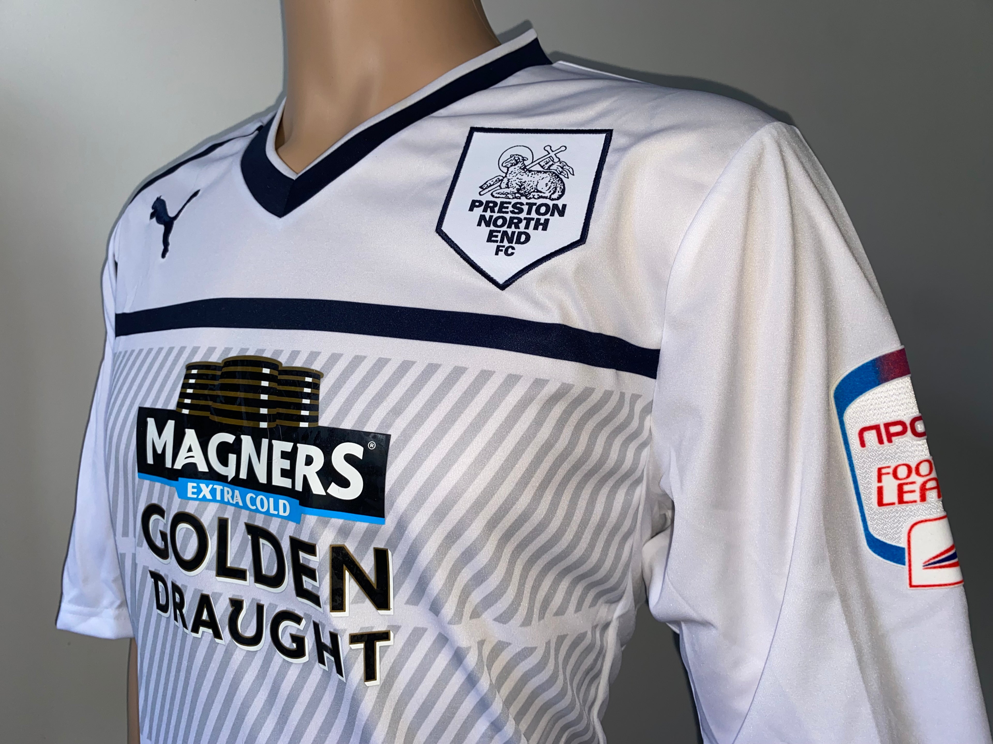 2012 PRESTON NORTH END MATCH WORN SHIRT (BYROM #13)