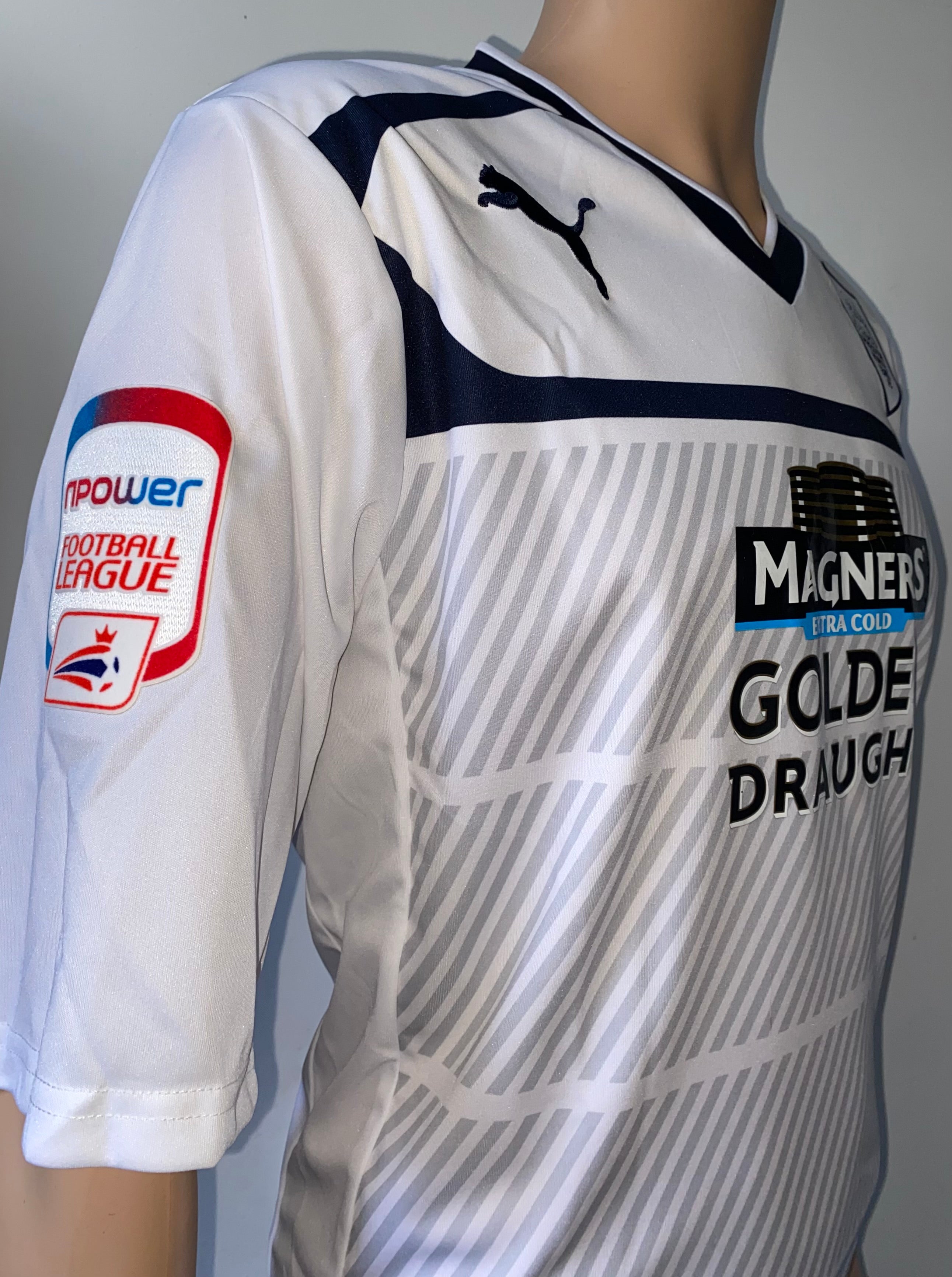 2012 PRESTON NORTH END MATCH WORN SHIRT (BYROM #13)