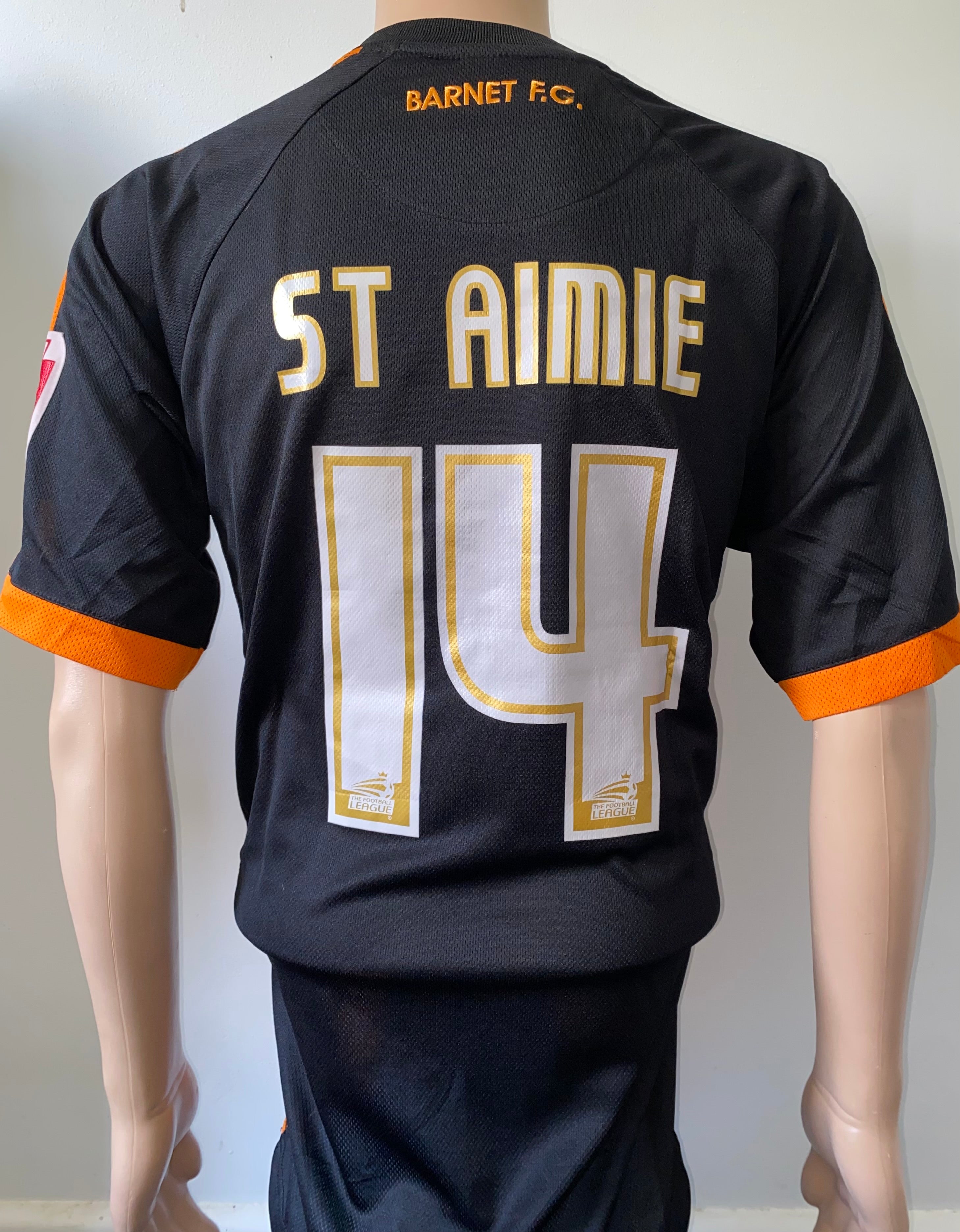 2008/09 BARNET MATCH WORN HOME SHIRT (ST AIMIE #14)
