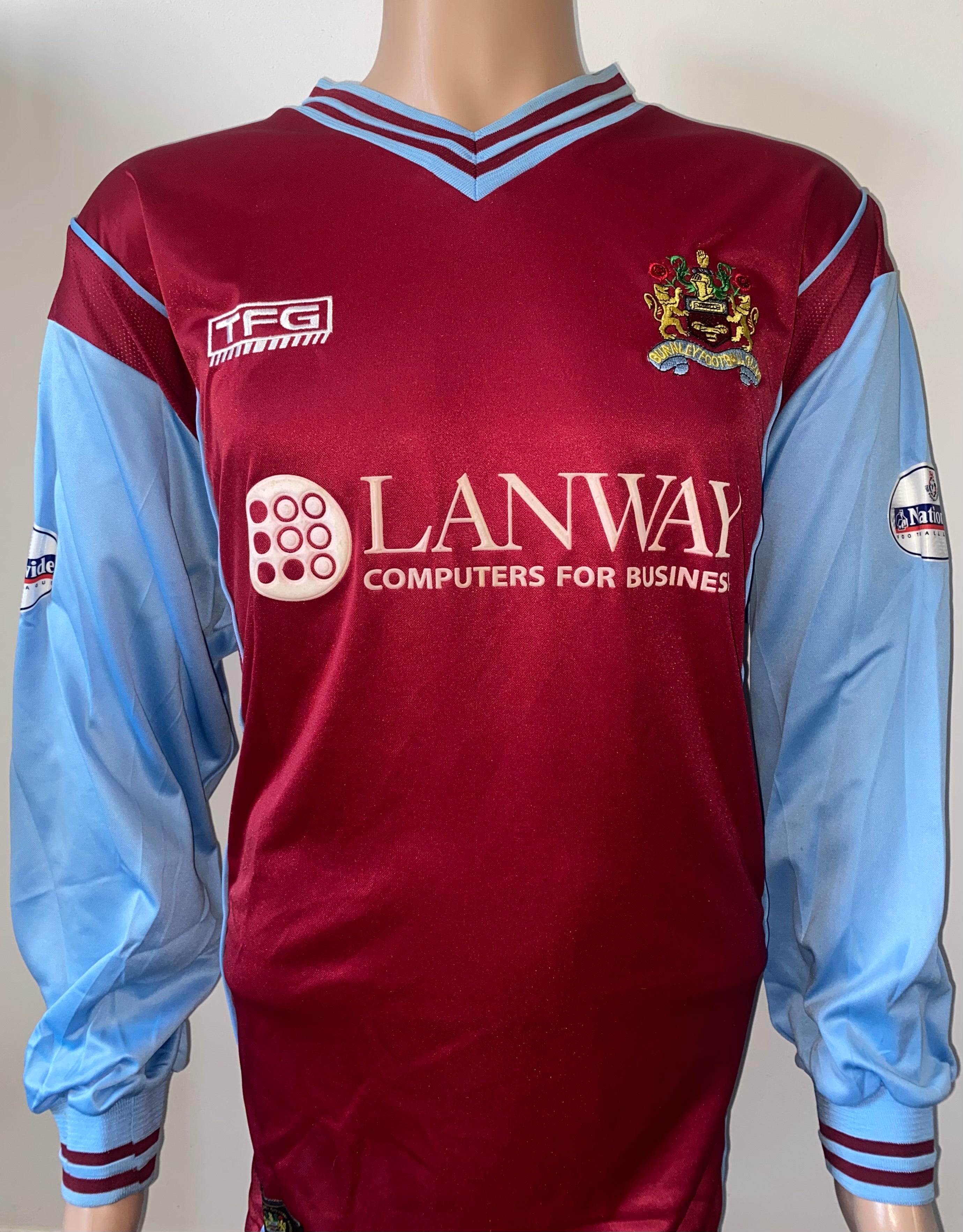 2002/03 BURNLEY MATCH WORN HOME SHIRT (FARRELLY #16)