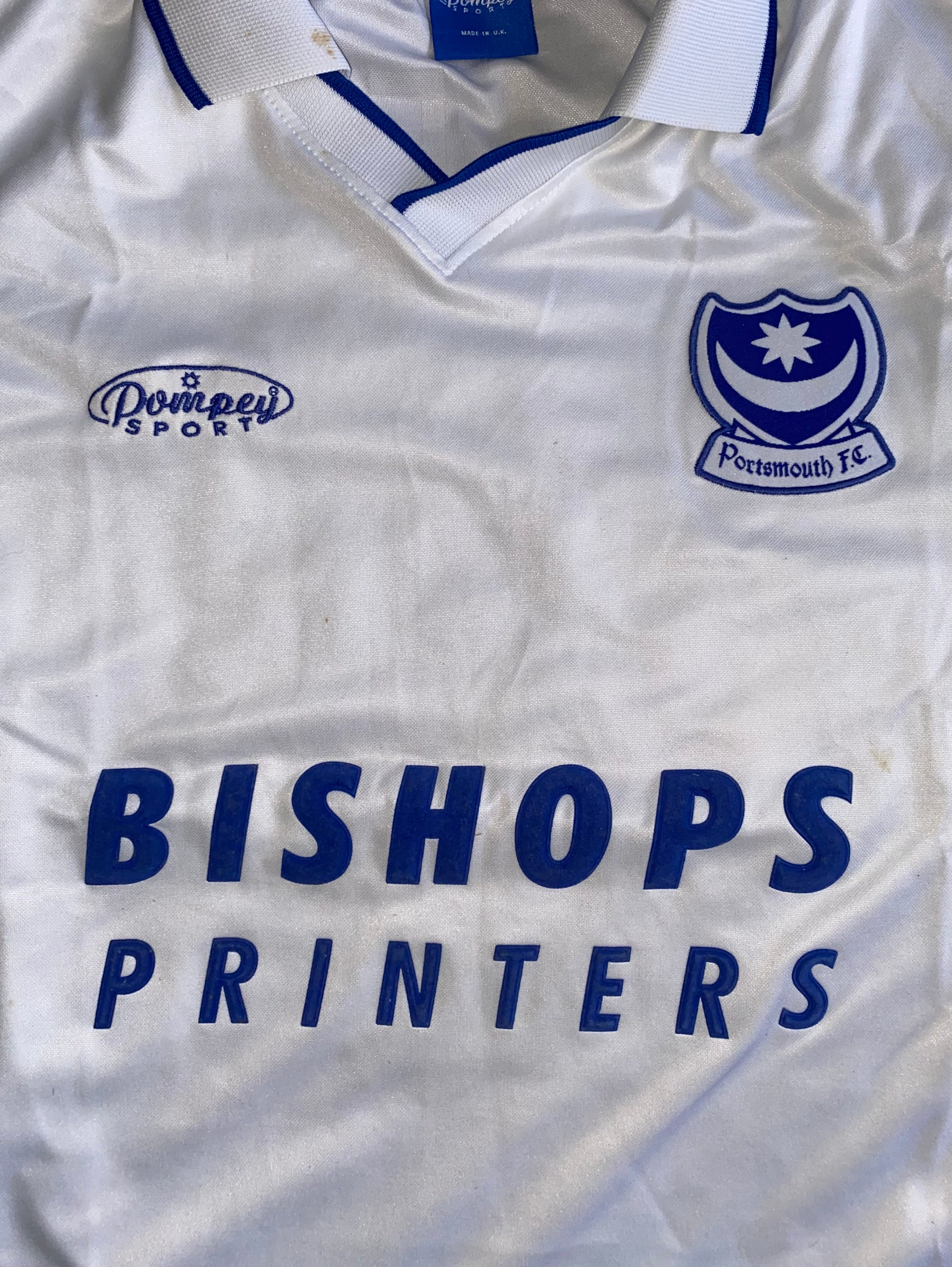 2000/01 PORTSMOUTH MATCH ISSUE HOME SHIRT (ALLEN #20)