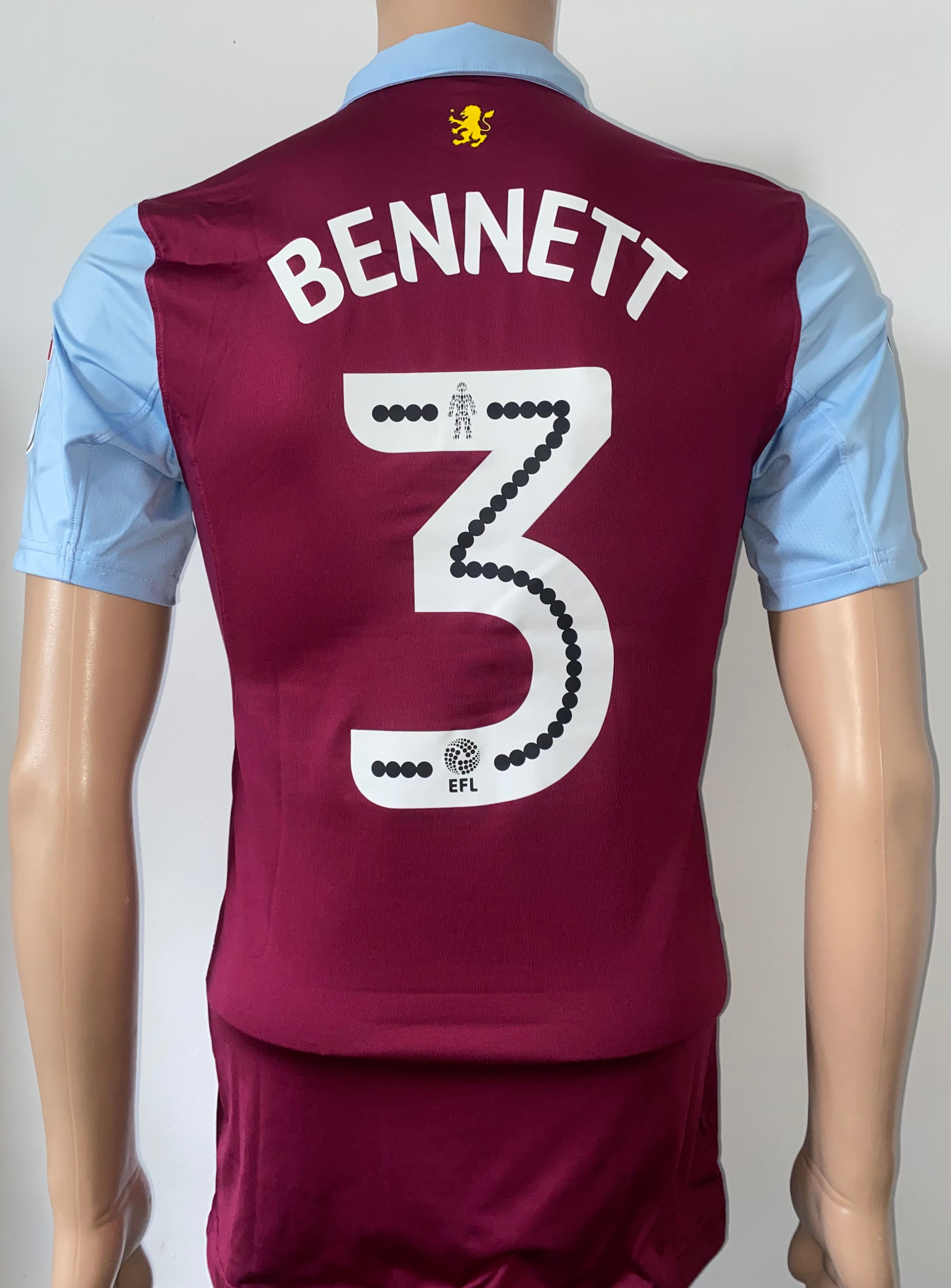2016/17 ASTON VILLA MATCH ISSUE HOME SHIRT (BENNETT #3)